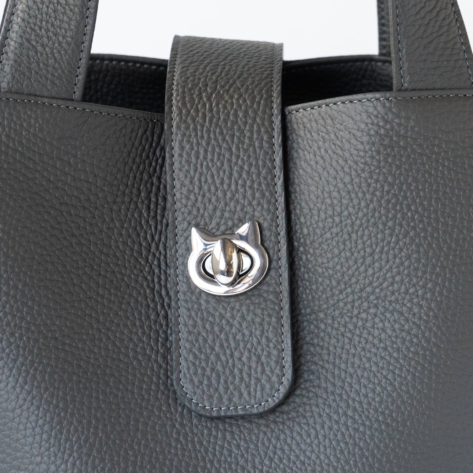 PAW Cuir Mache Bucket Bag in Graphite