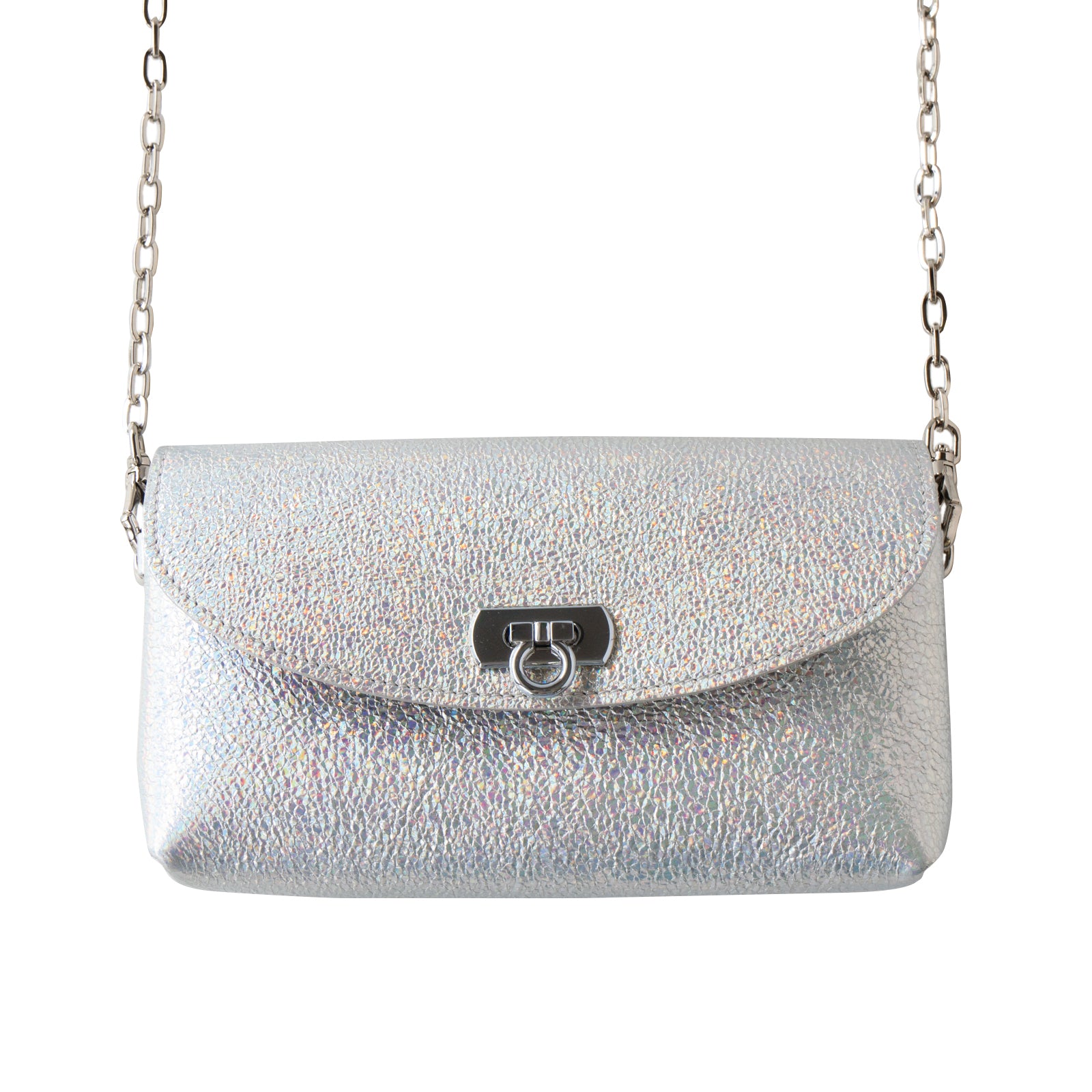 【おつとめ品セール】フルール ミリオン ポシェット(背面ポケット付き) プリズムレザー / オーロラシルバー