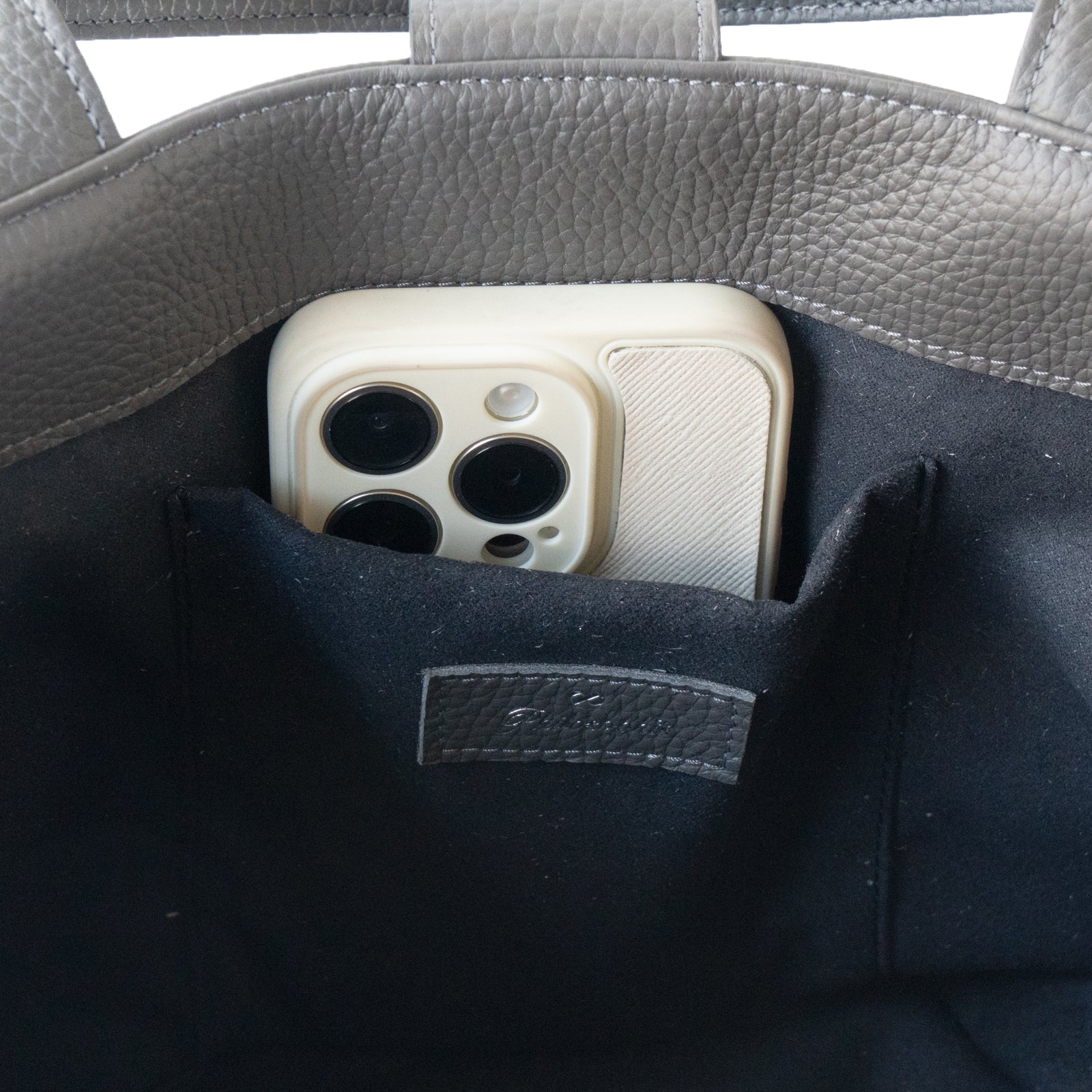 PAW Cuir Mache Bucket Bag in Graphite