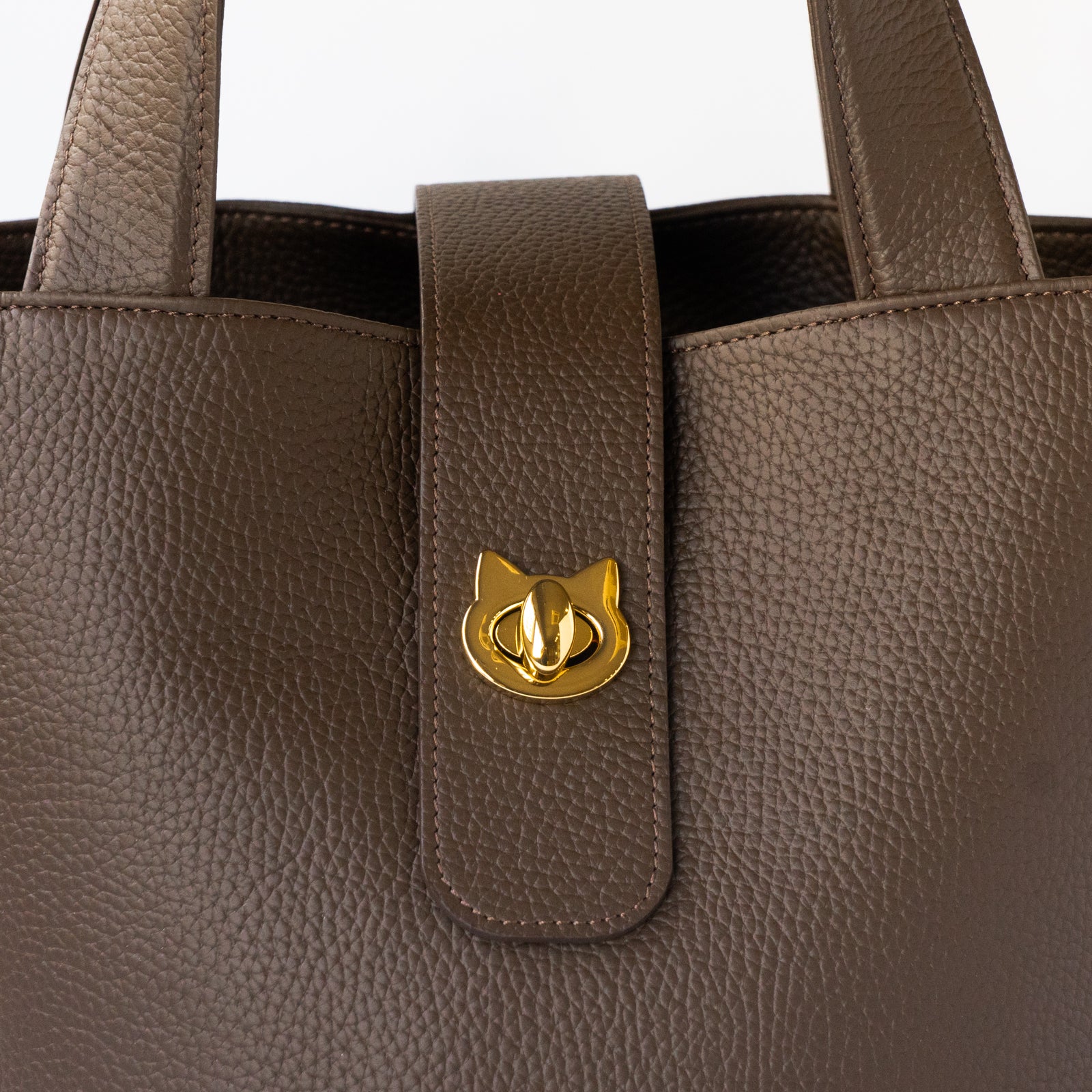 PAW Cuir Mache Bucket Bag in Chocolate