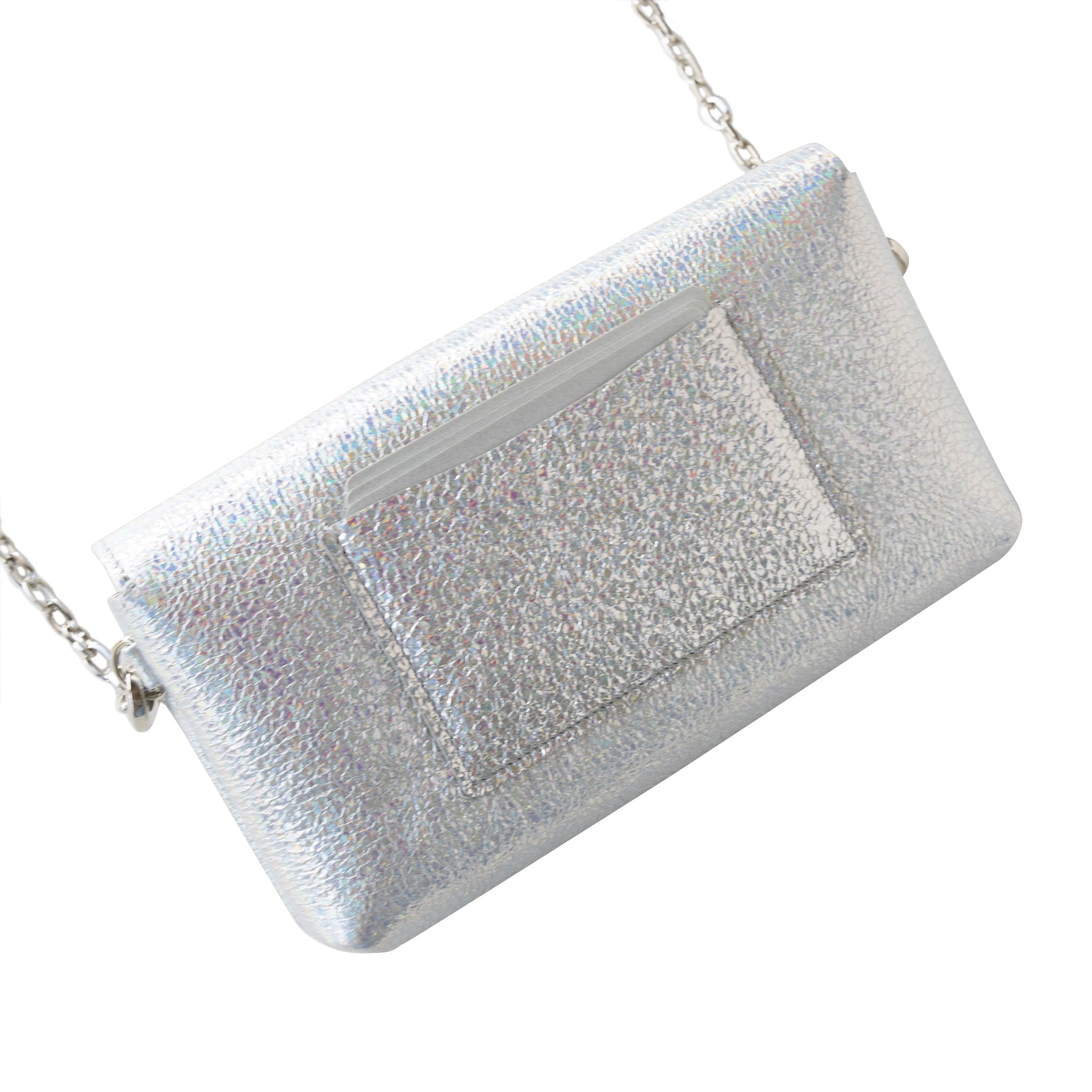 【おつとめ品セール】フルール ミリオン ポシェット(背面ポケット付き) プリズムレザー / オーロラシルバー