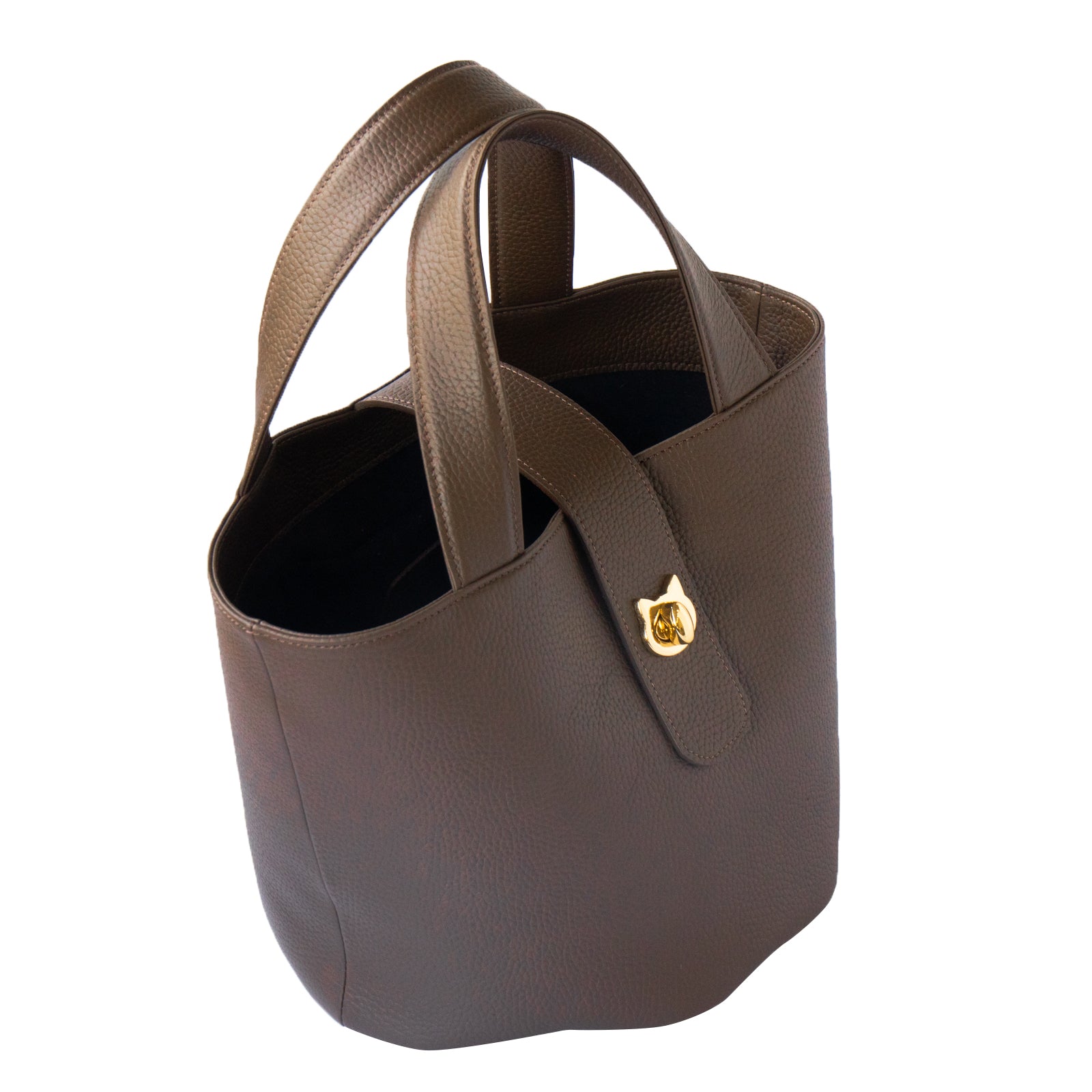 PAW Cuir Mache Bucket Bag in Chocolate