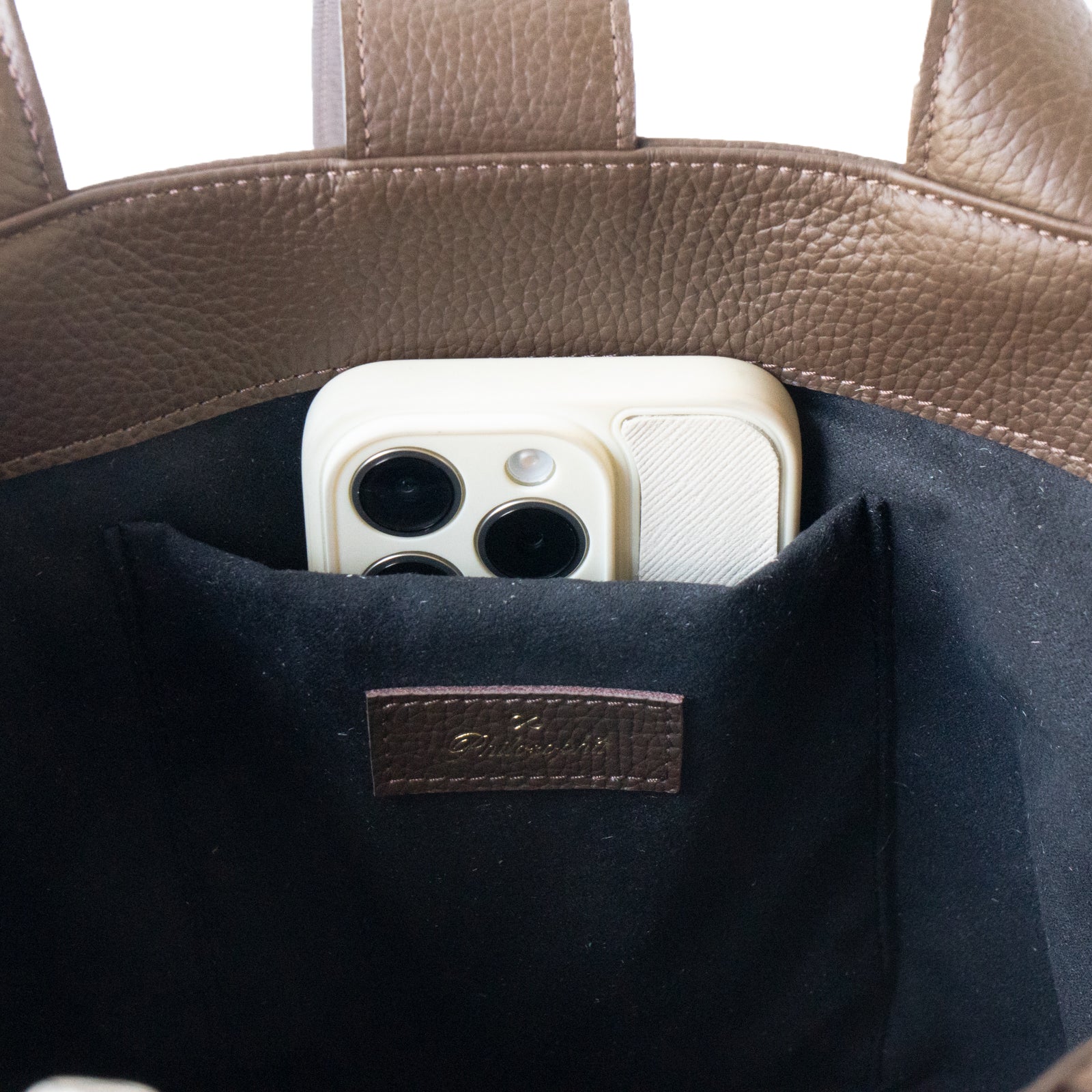 PAW Cuir Mache Bucket Bag in Chocolate