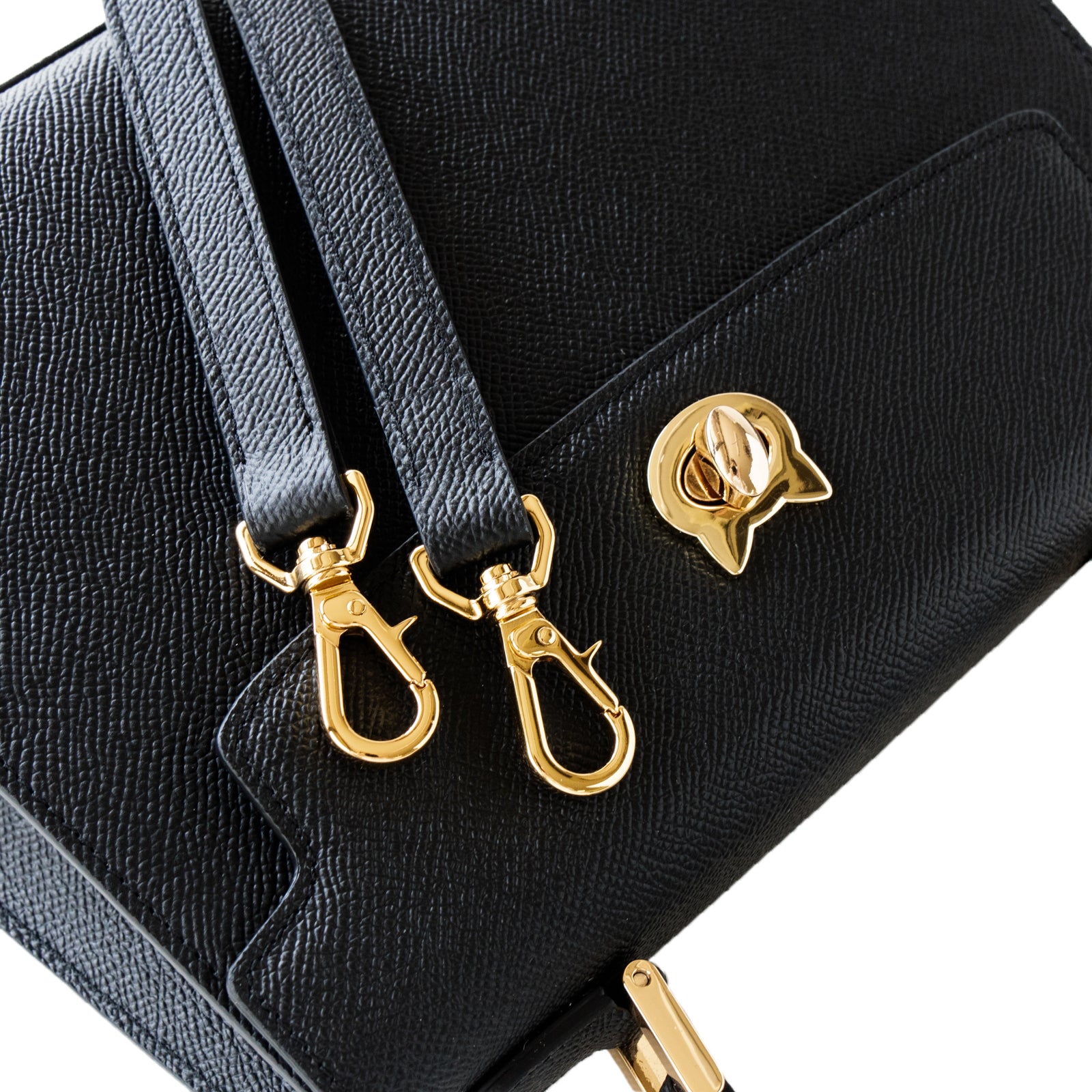Handbag Nyanpanella 25 Cuir Minerva / Black