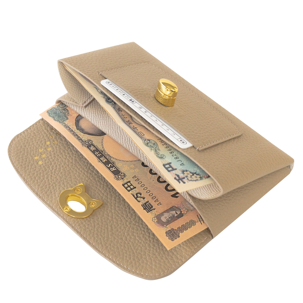 【受注販売:10/9(金)22:00〜13(火)】小さなレザーフラップ長財布・ミャウヴェルロック キュイール・マッシュ / トゥルティエール