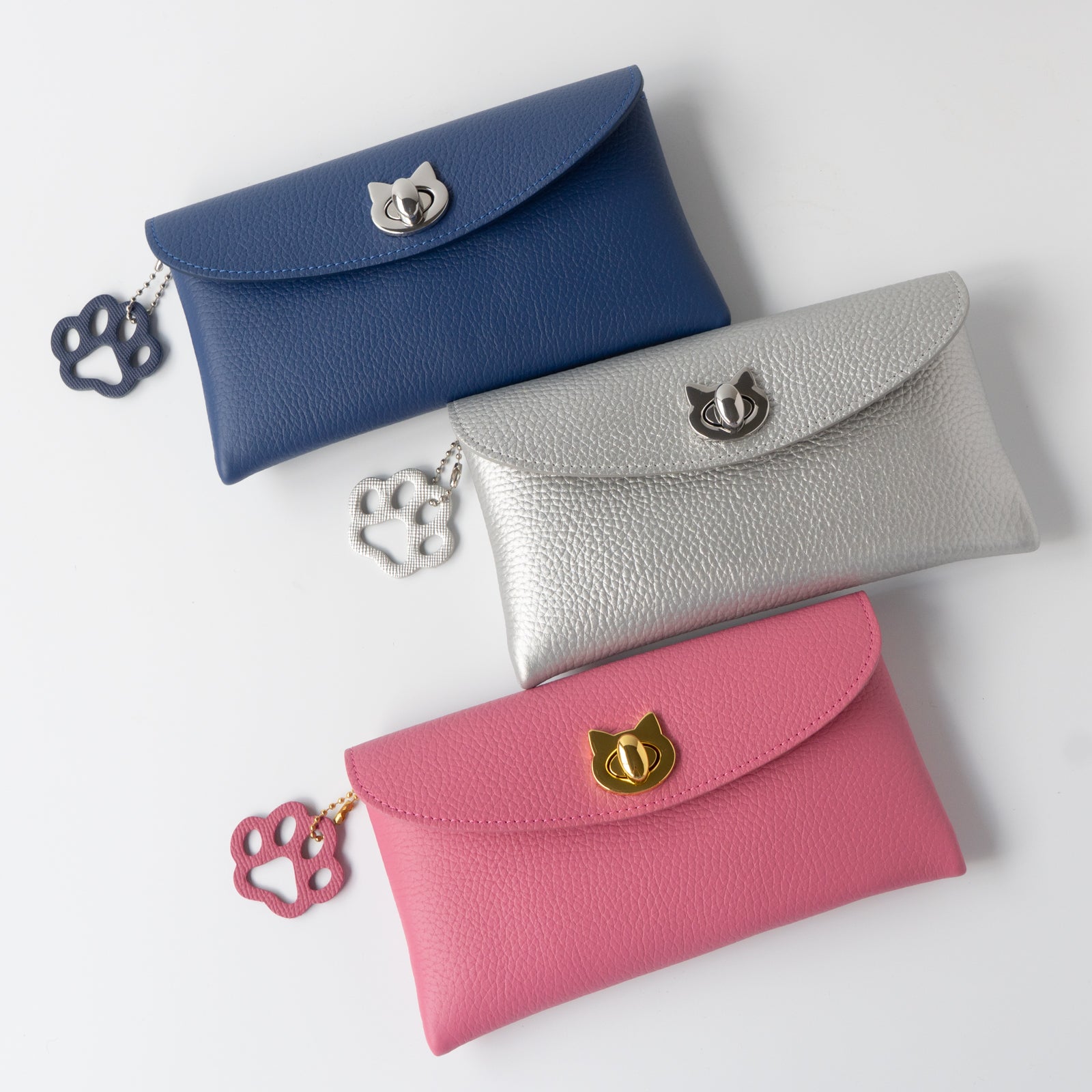 【10/7(火)22:00~ 26時間限定販売】【数量限定】フルーニャポーチL キュイール・マッシュ / シルバー