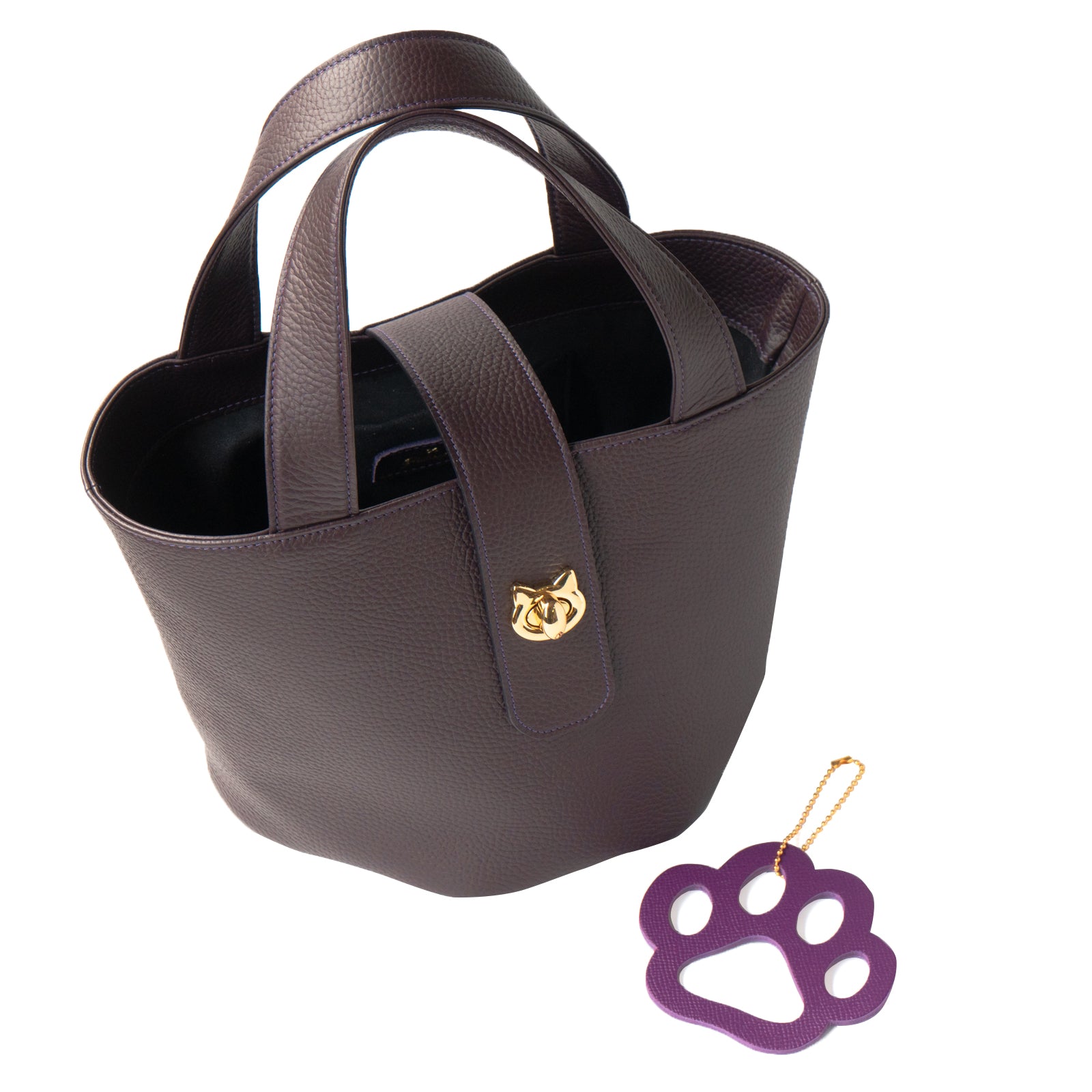 【1月中旬お届け】バケットバッグ PAW (パウ) 肉球チャームセット キュイールマッシュ / レザン