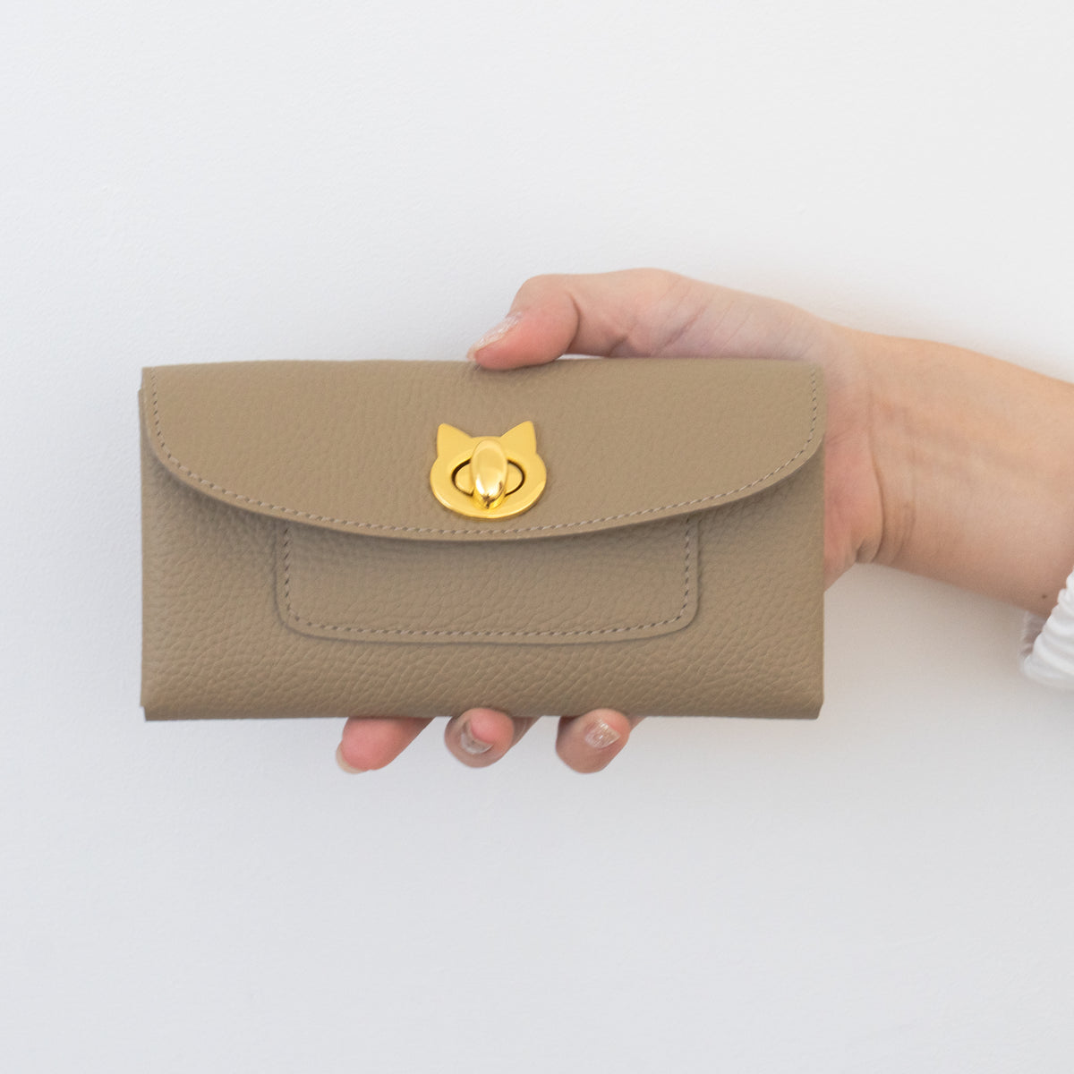 【受注販売:10/9(金)22:00〜13(火)】小さなレザーフラップ長財布・ミャウヴェルロック キュイール・マッシュ / トゥルティエール