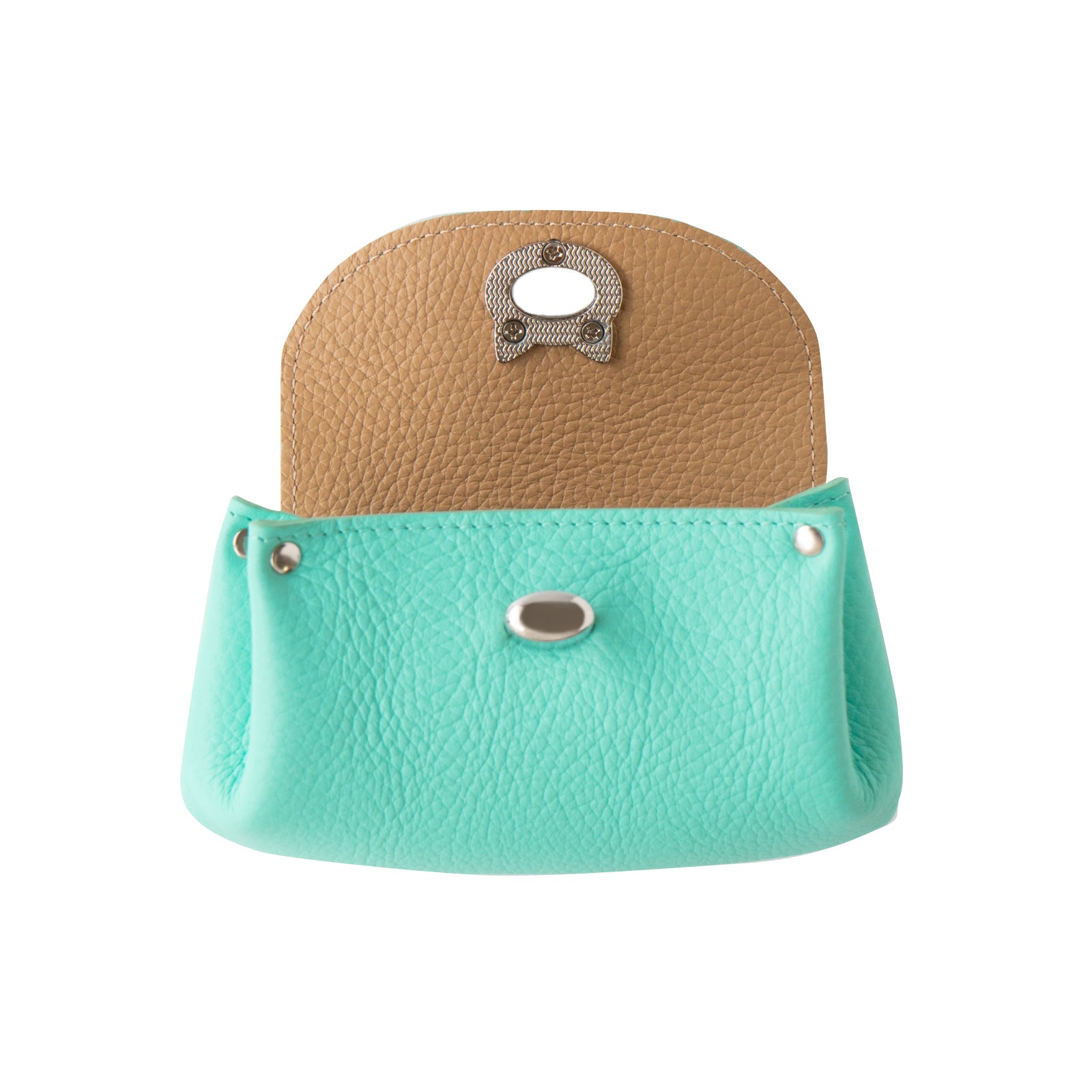 Shell pouch CAT Taurillon Clemence / Tiffany Blue