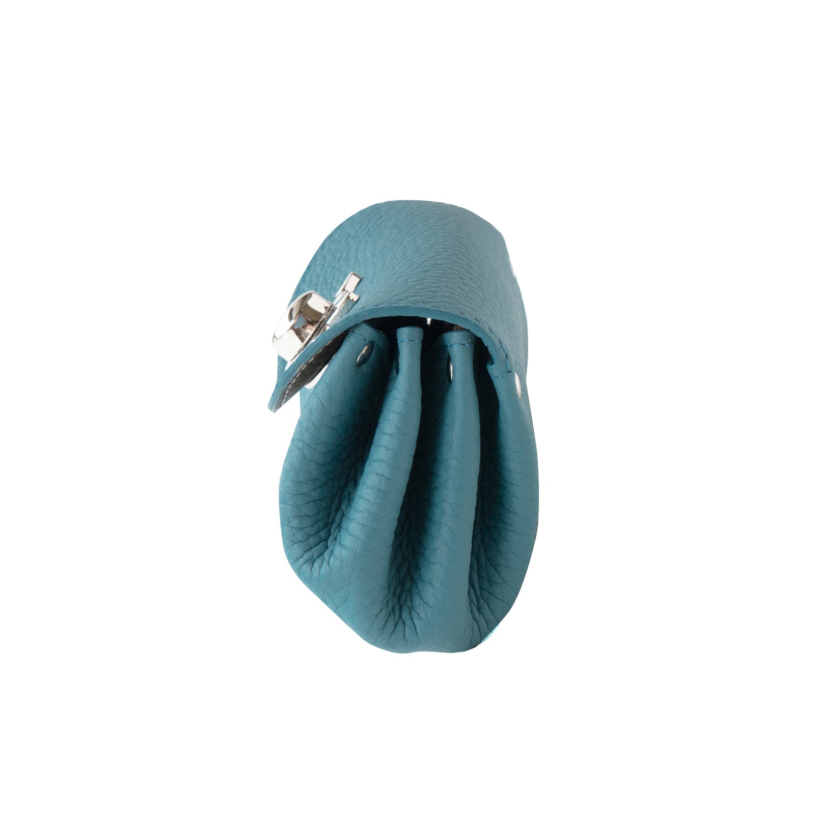 CAT Shell Pouch in Taurillon Clemence / Blue Jean