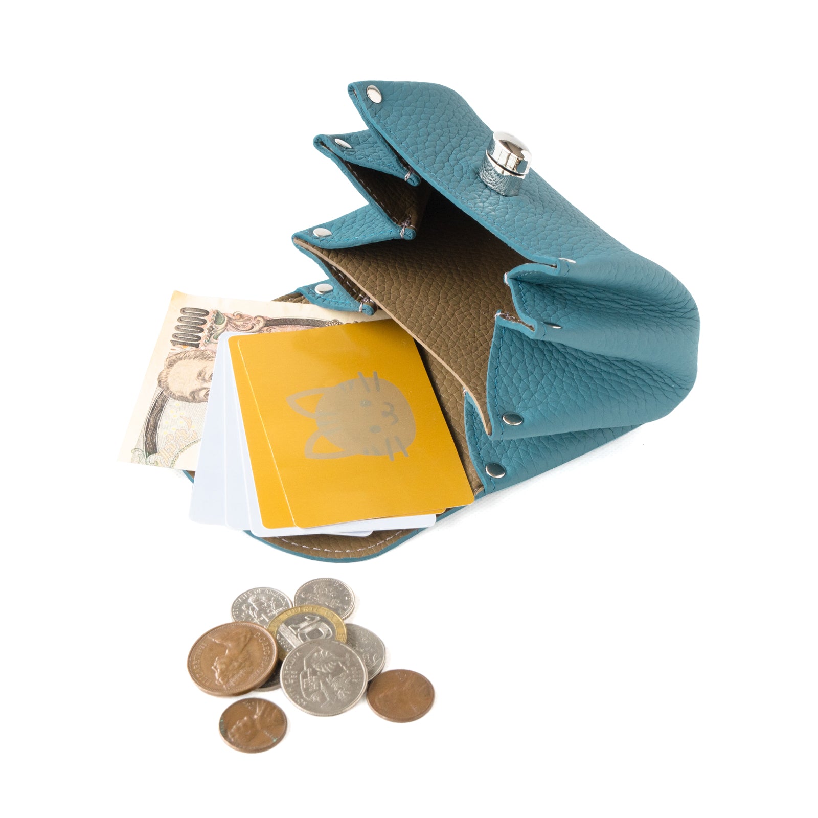 CAT Shell Pouch in Taurillon Clemence / Blue Jean