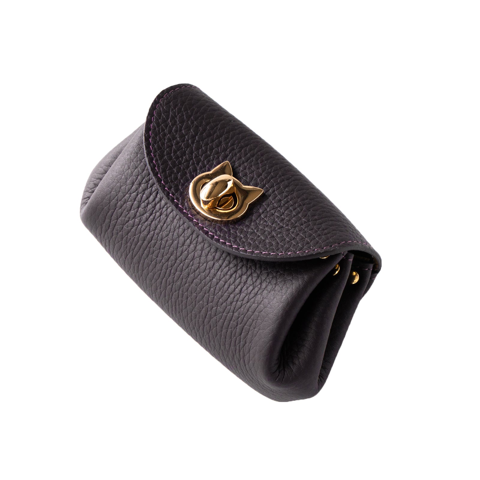 Shell pouch CAT Taurillon Clemence / Raisin