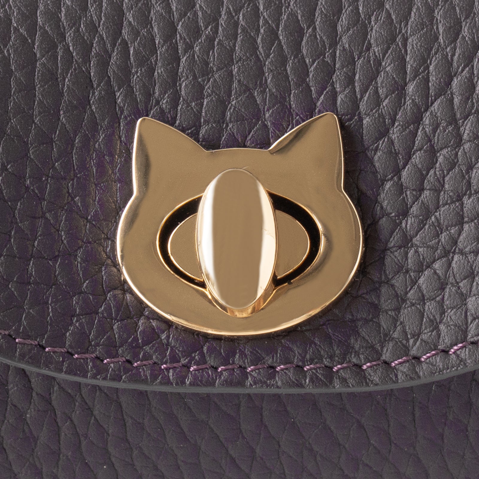 Shell pouch CAT Taurillon Clemence / Raisin