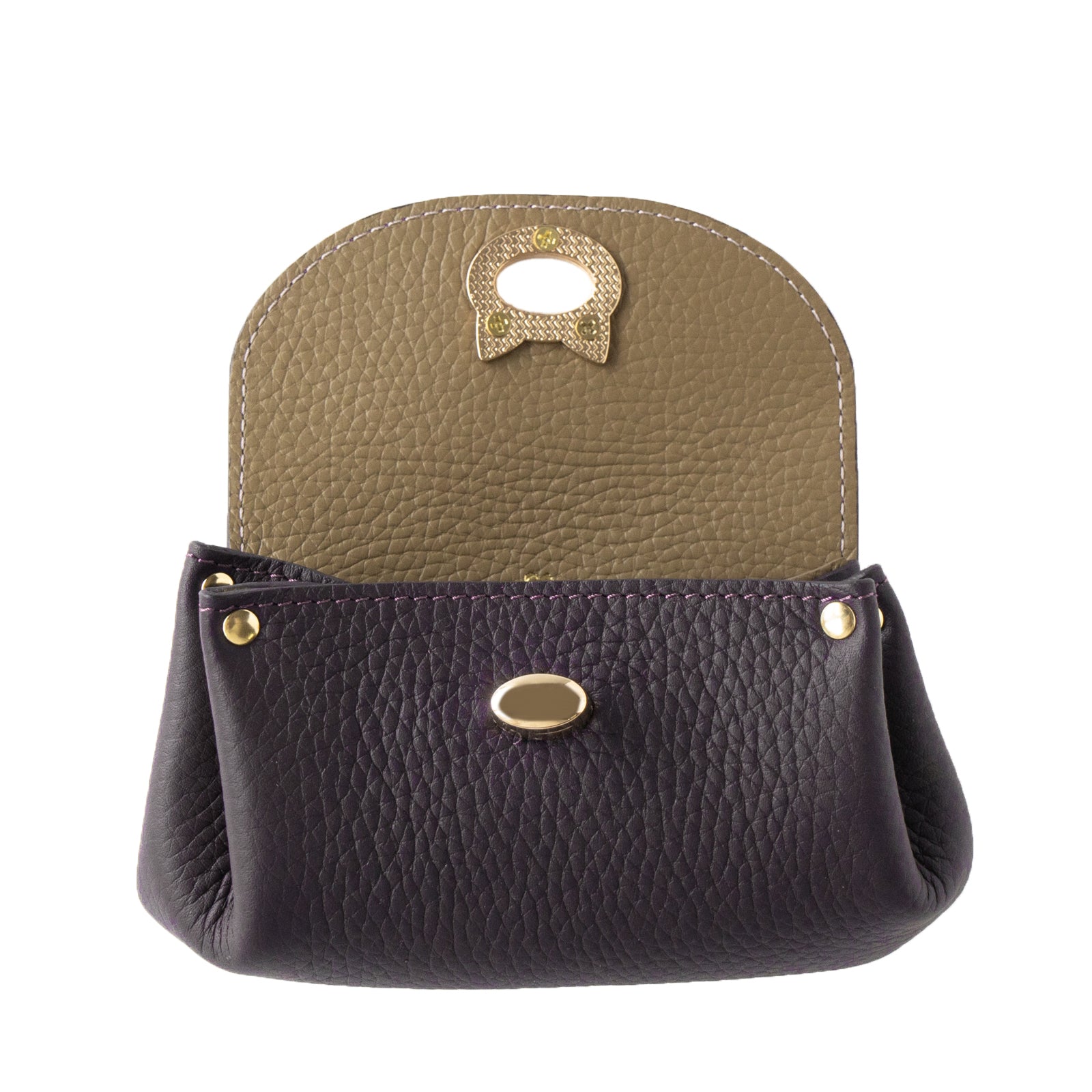 Shell pouch CAT Taurillon Clemence / Raisin