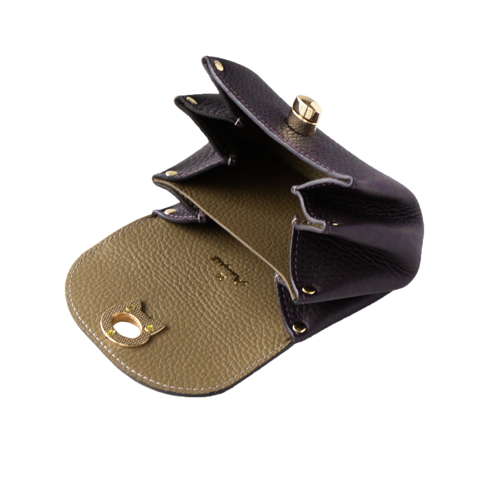 Shell pouch CAT Taurillon Clemence / Raisin