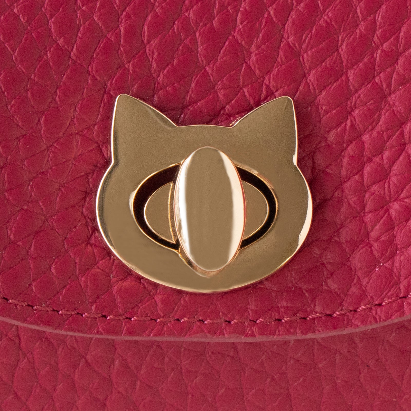 Shell pouch CAT Taurillon Clemence / Rose Mexico