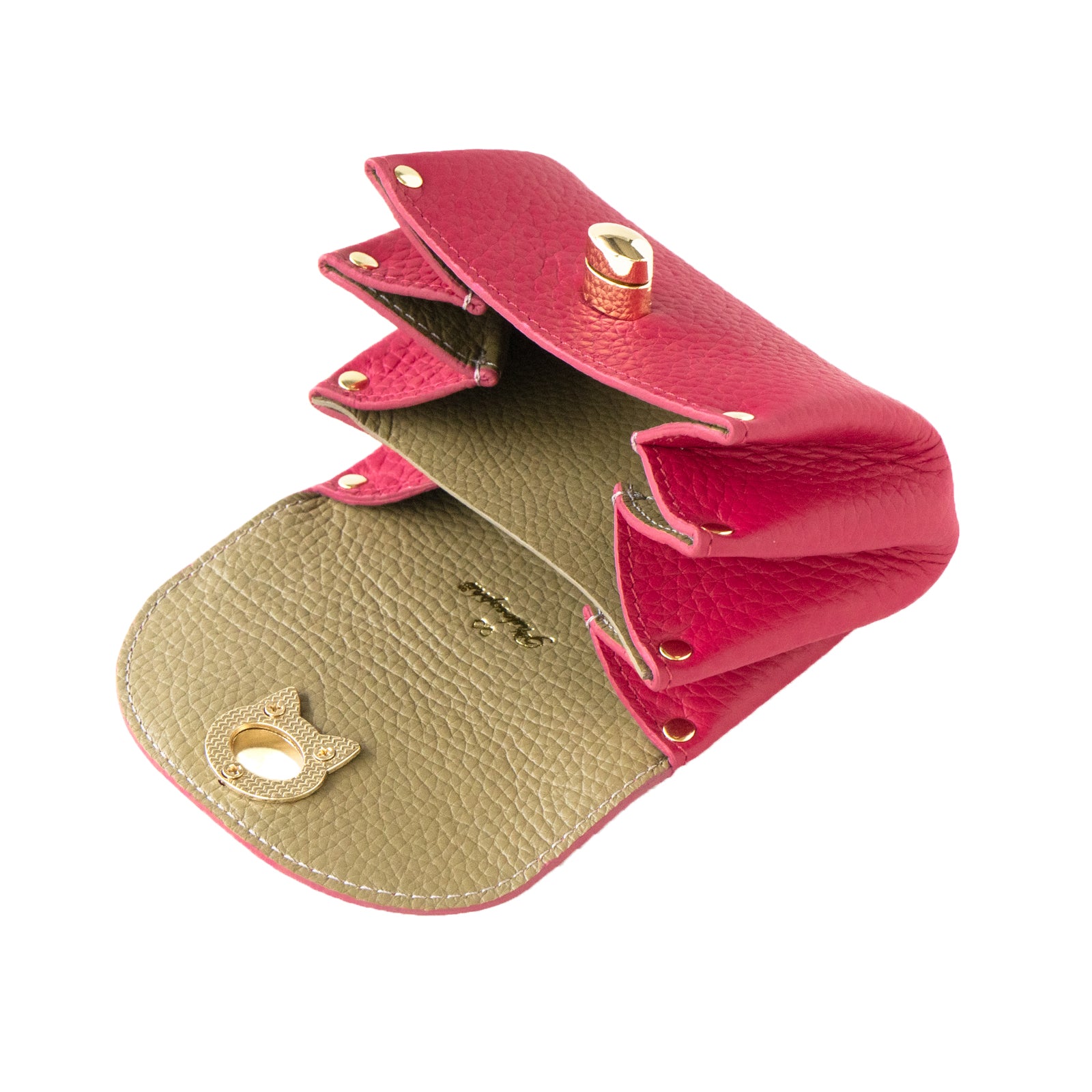 Shell pouch CAT Taurillon Clemence / Rose Mexico