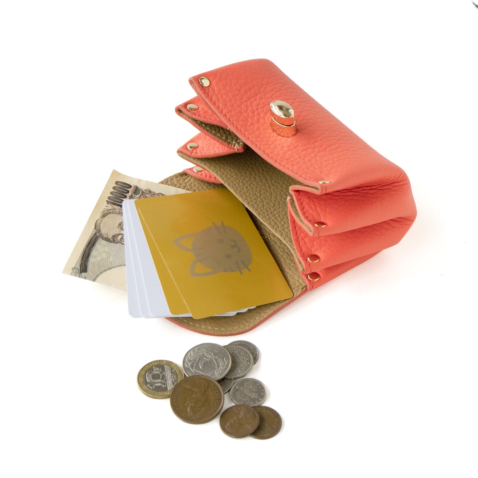 CAT Shell Pouch Taurillon Clemence / Rose Jaipur