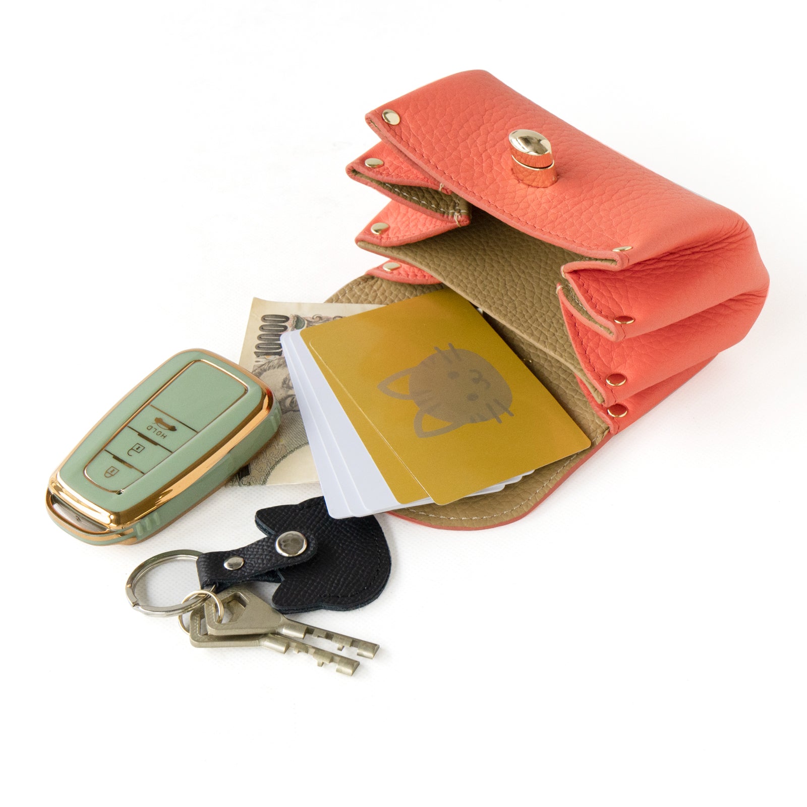 CAT Shell Pouch Taurillon Clemence / Rose Jaipur
