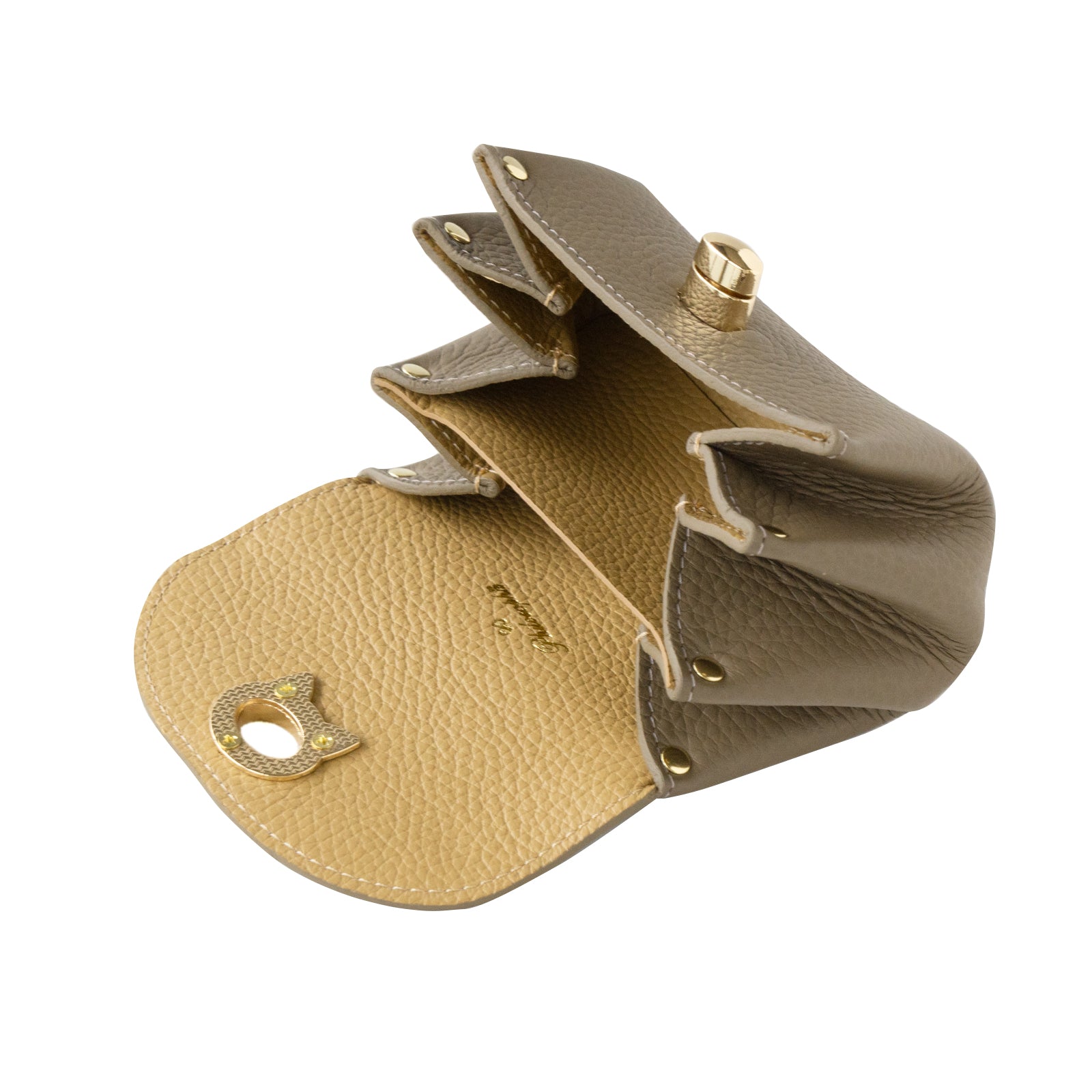 Shell pouch CAT Taurillon Clemence / Etoupe