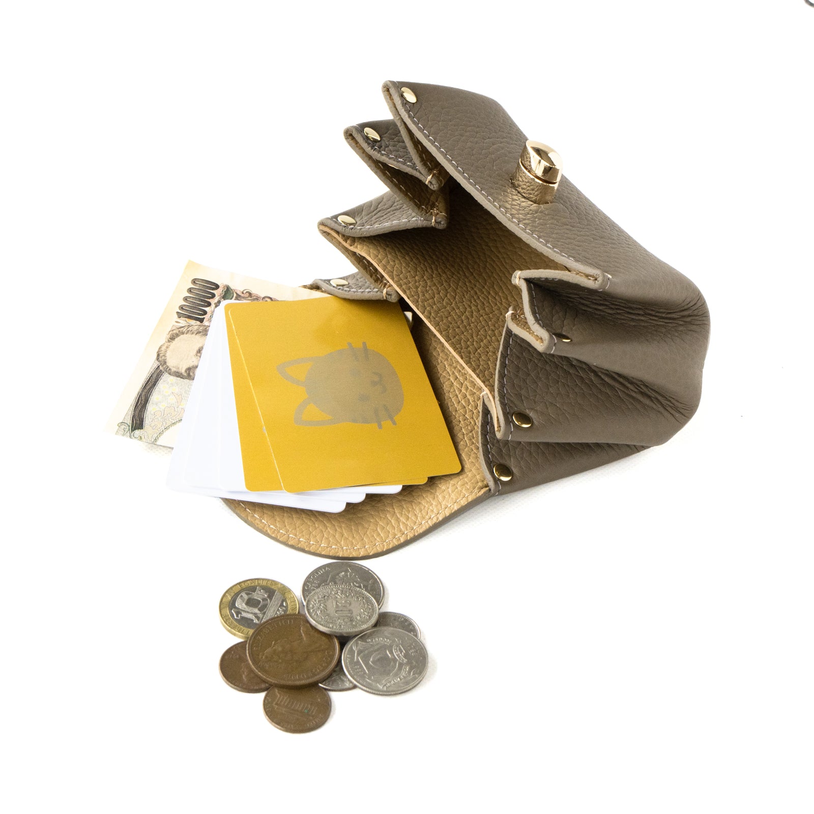 Shell pouch CAT Taurillon Clemence / Etoupe