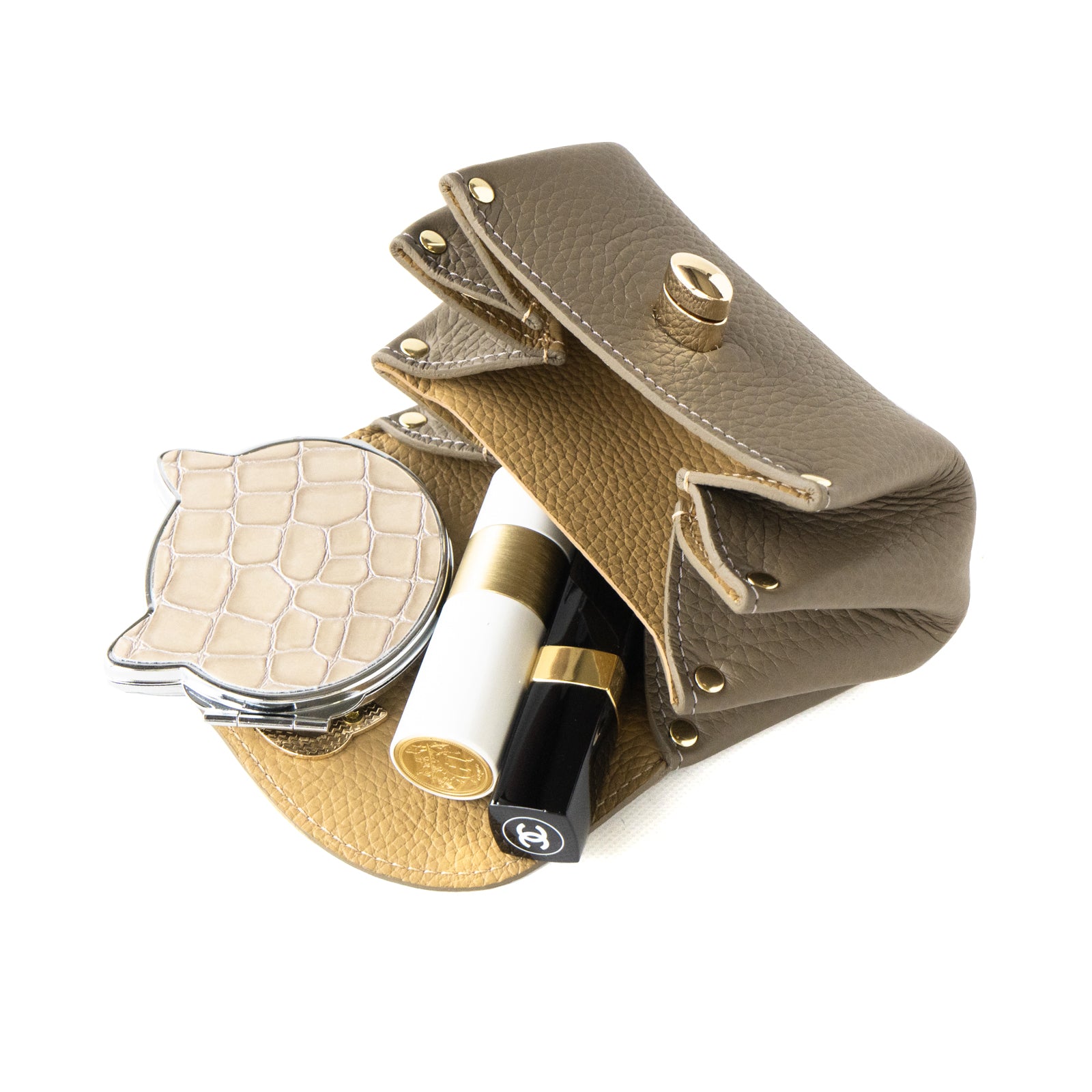 Shell pouch CAT Taurillon Clemence / Etoupe