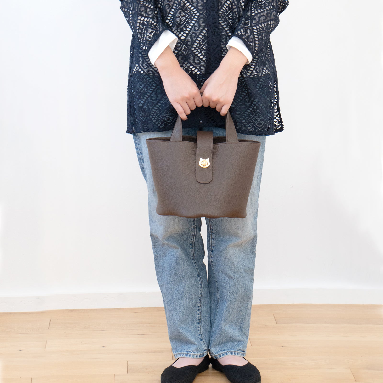 PAW Cuir Mache Bucket Bag in Chocolate