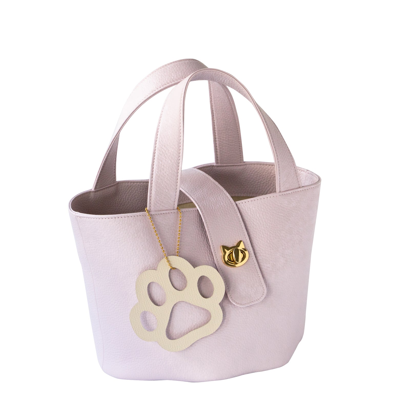 【3/20(金)20:00~ 数量限定】【さくらねこの日特別SET】バケットバッグ PAW (パウ) さくらねこチャームSET モーヴシルヴェスティン