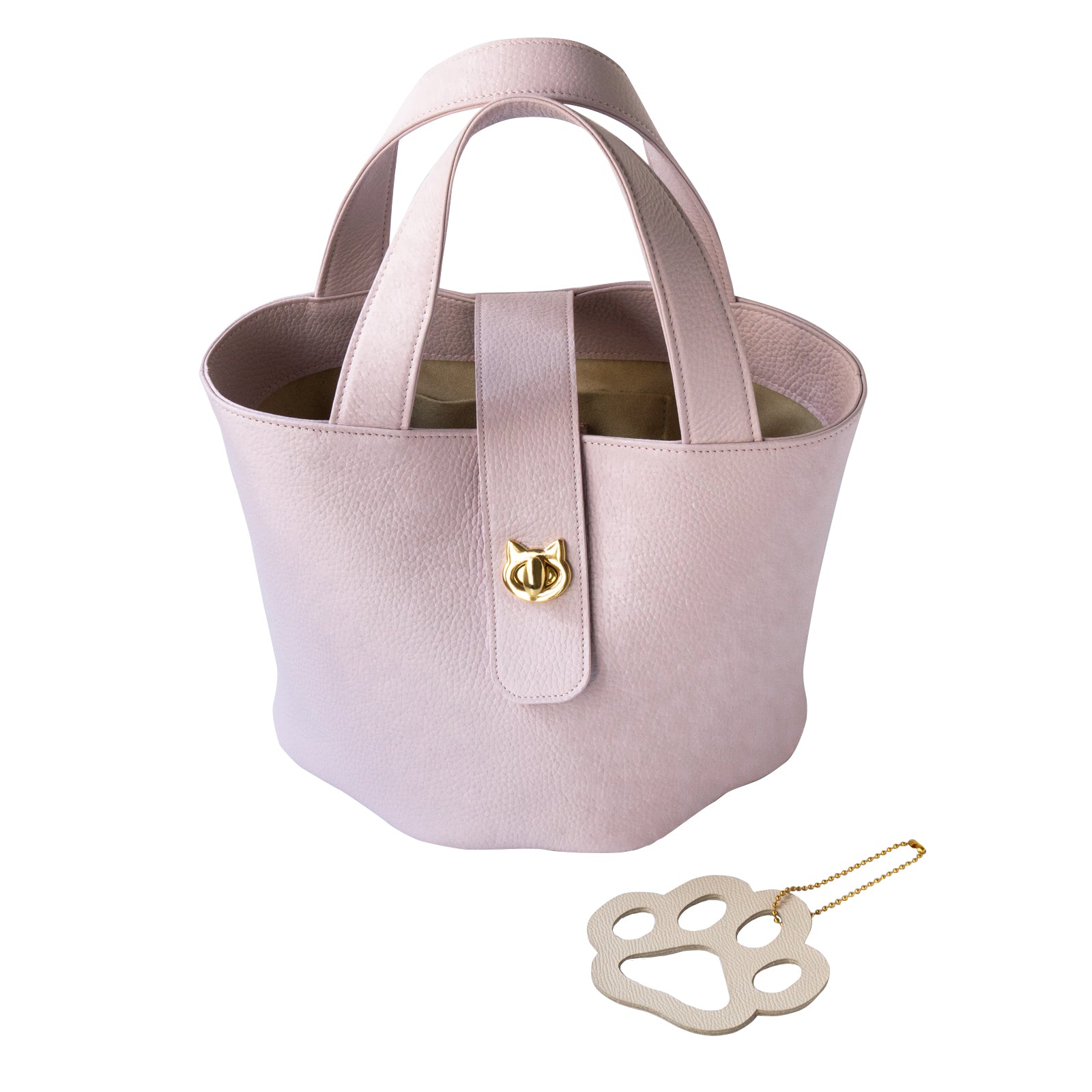 【3/20(金)20:00~ 数量限定】【さくらねこの日特別SET】バケットバッグ PAW (パウ) さくらねこチャームSET モーヴシルヴェスティン