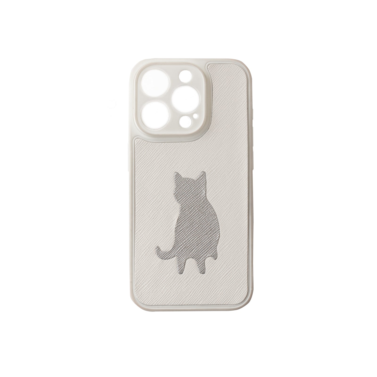 Nya iPhone Cover (for iPhone 16, 15, 14, 13 series) Cuir Saffian / Snow White