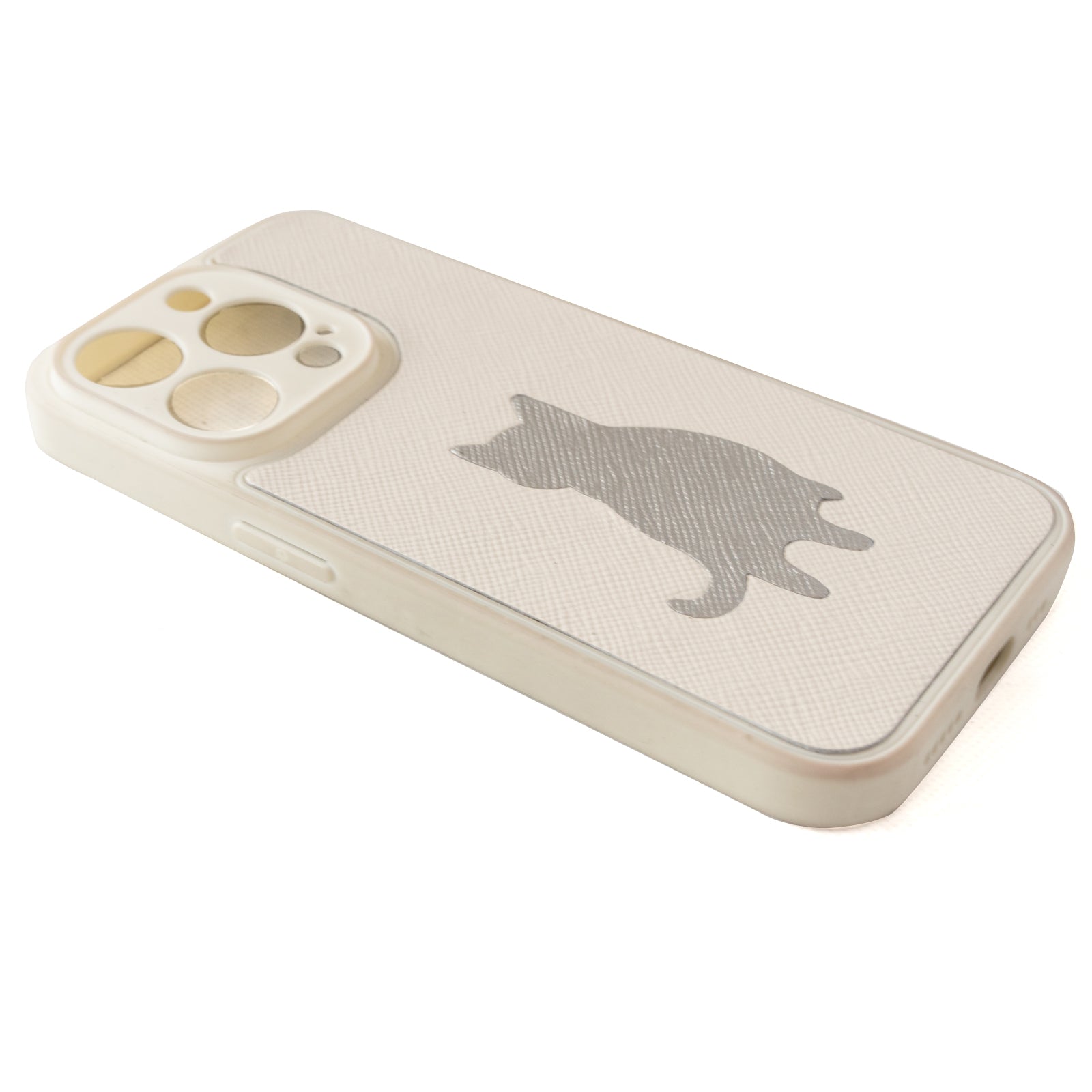 Nya iPhone Cover (for iPhone 16, 15, 14, 13 series) Cuir Saffian / Snow White