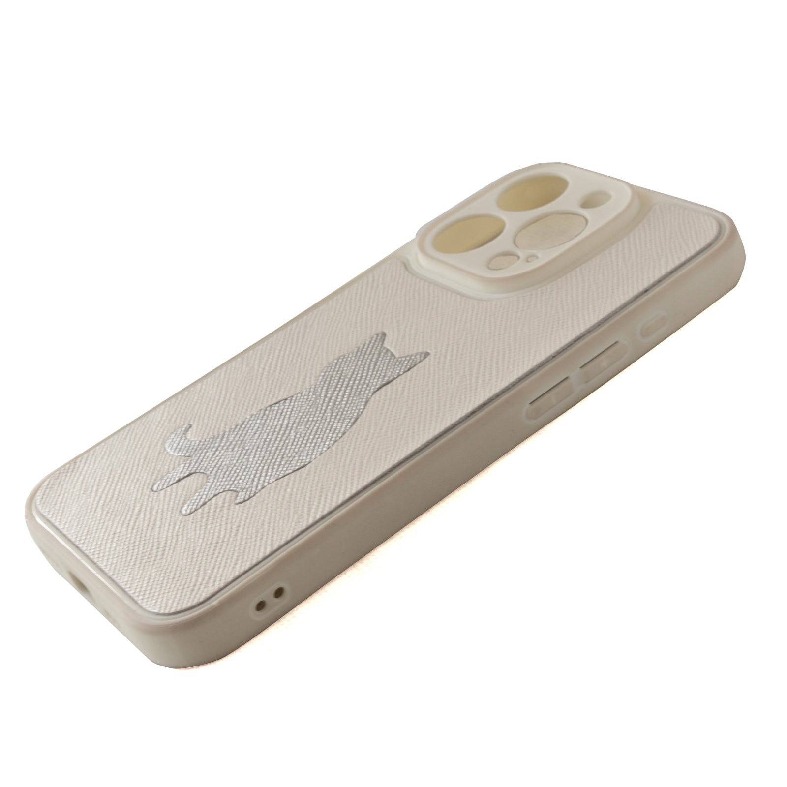 Nya iPhone Cover (for iPhone 16, 15, 14, 13 series) Cuir Saffian / Snow White