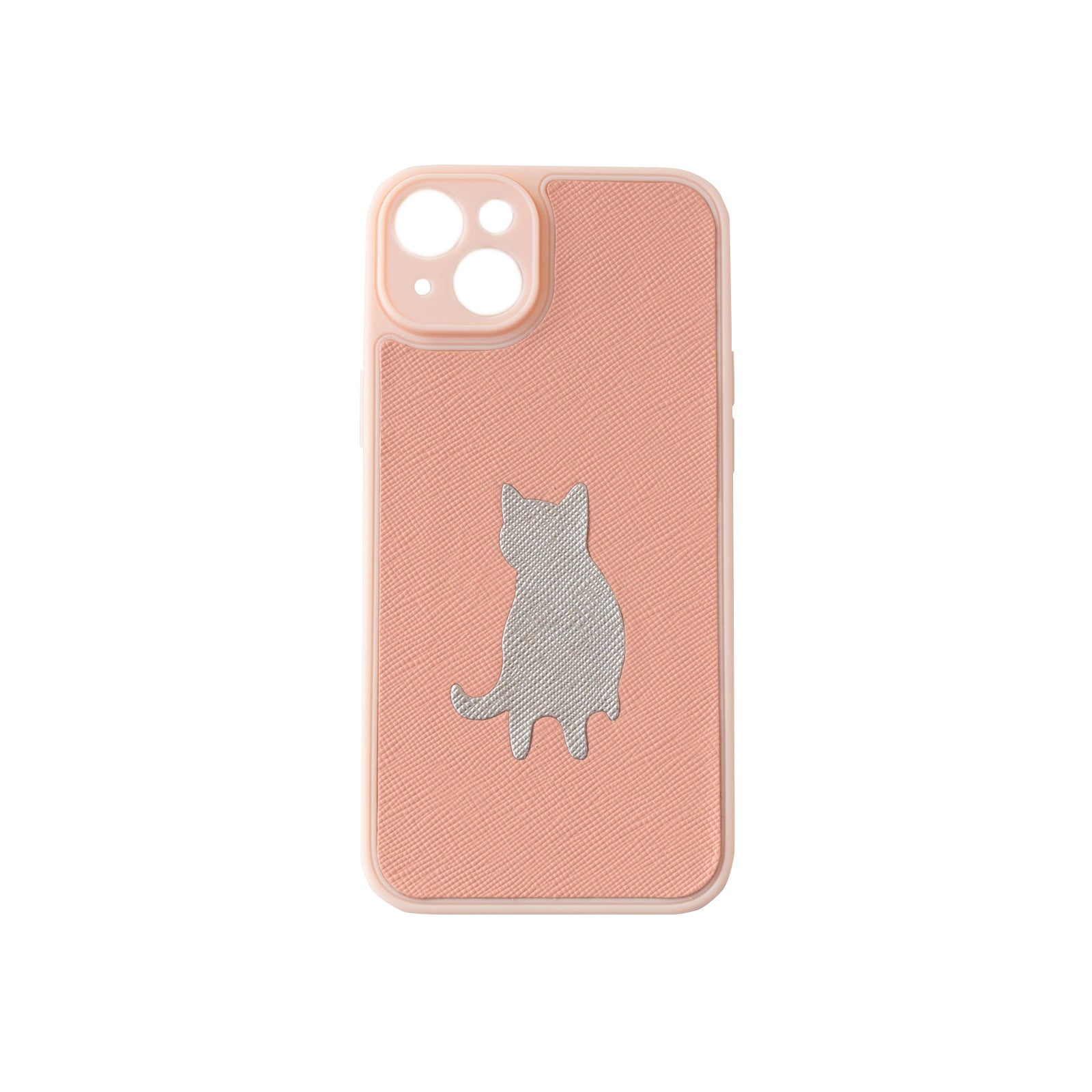 にゃiPhoneカバー (iPhone16、15、14、13シリーズ対応) キュイール・サフィアン / シェルピンク