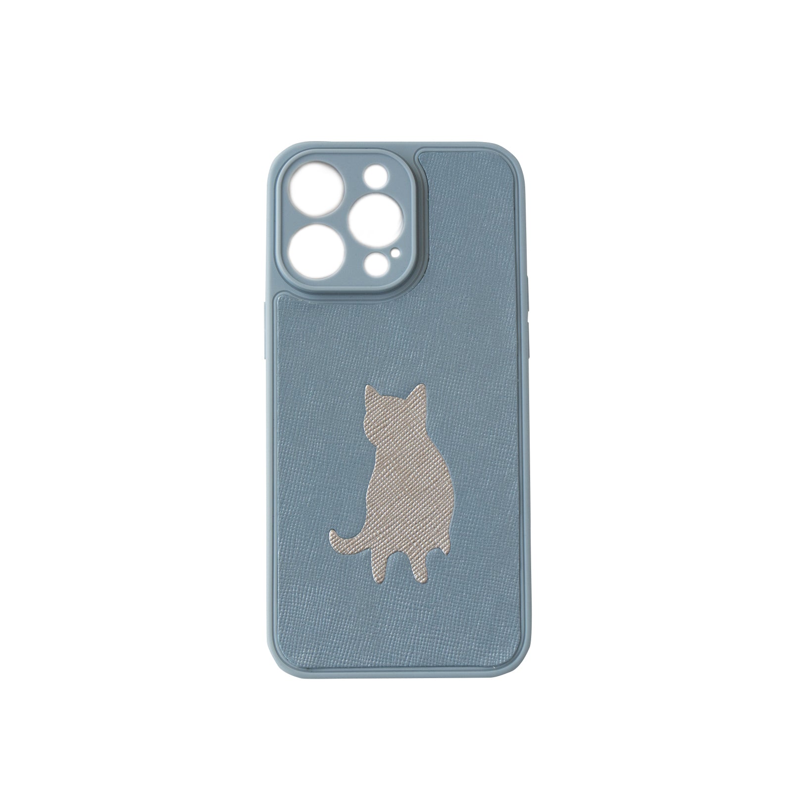 Nya iPhone cover (for iPhone 16, 15, 14, 13 series) Cuir Saffian / Sparkling Blue