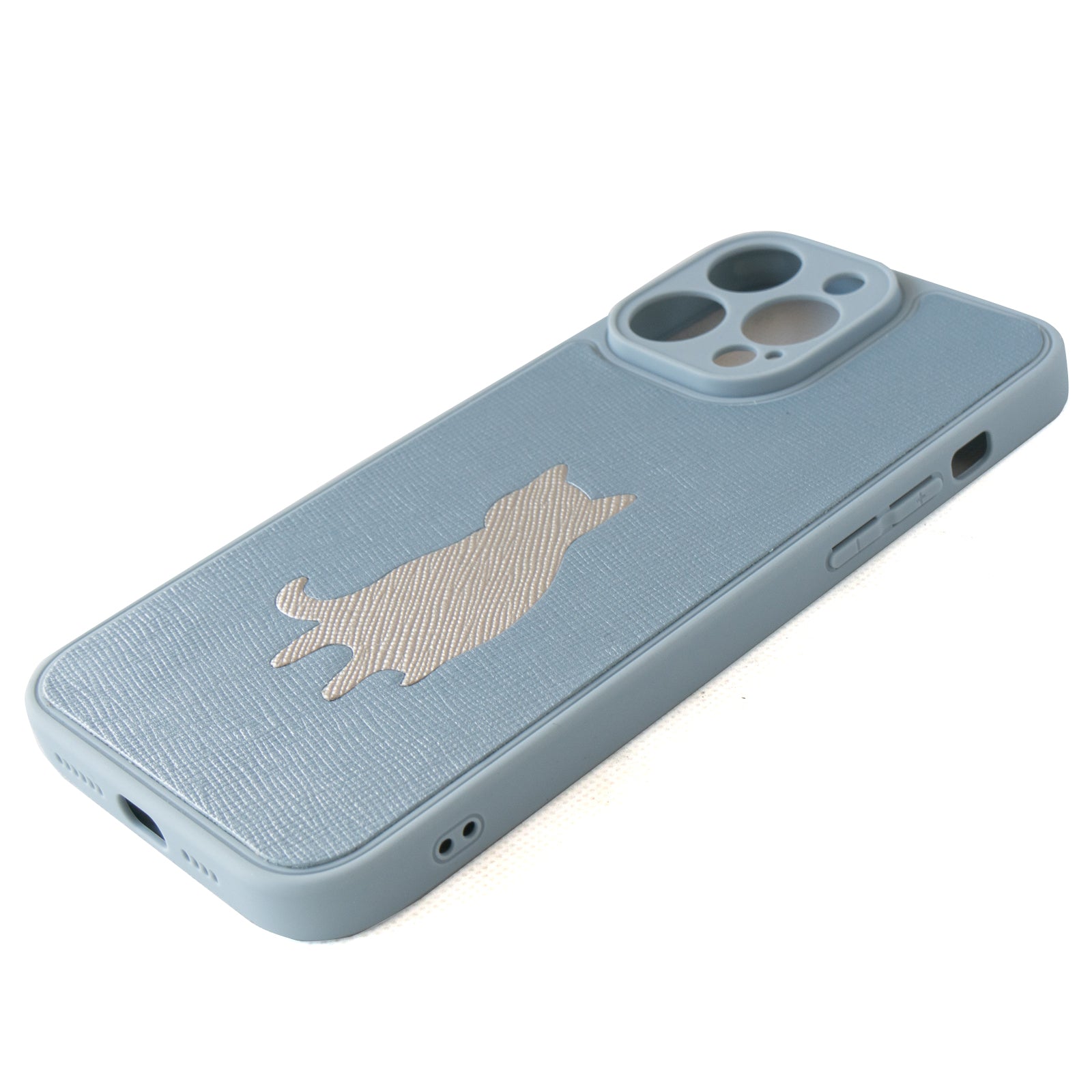 Nya iPhone cover (for iPhone 16, 15, 14, 13 series) Cuir Saffian / Sparkling Blue