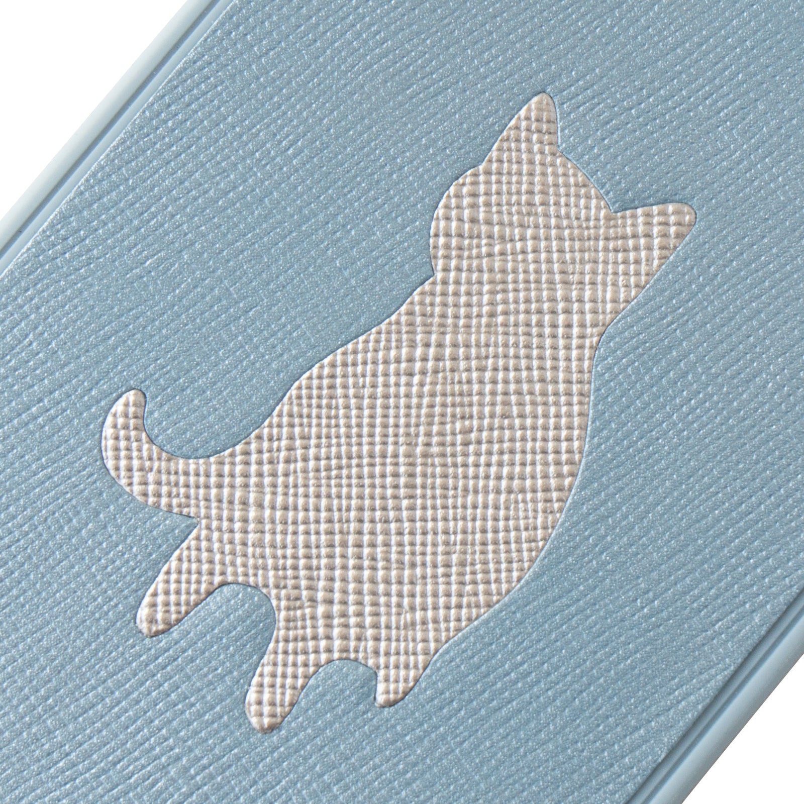 Nya iPhone cover (for iPhone 16, 15, 14, 13 series) Cuir Saffian / Sparkling Blue