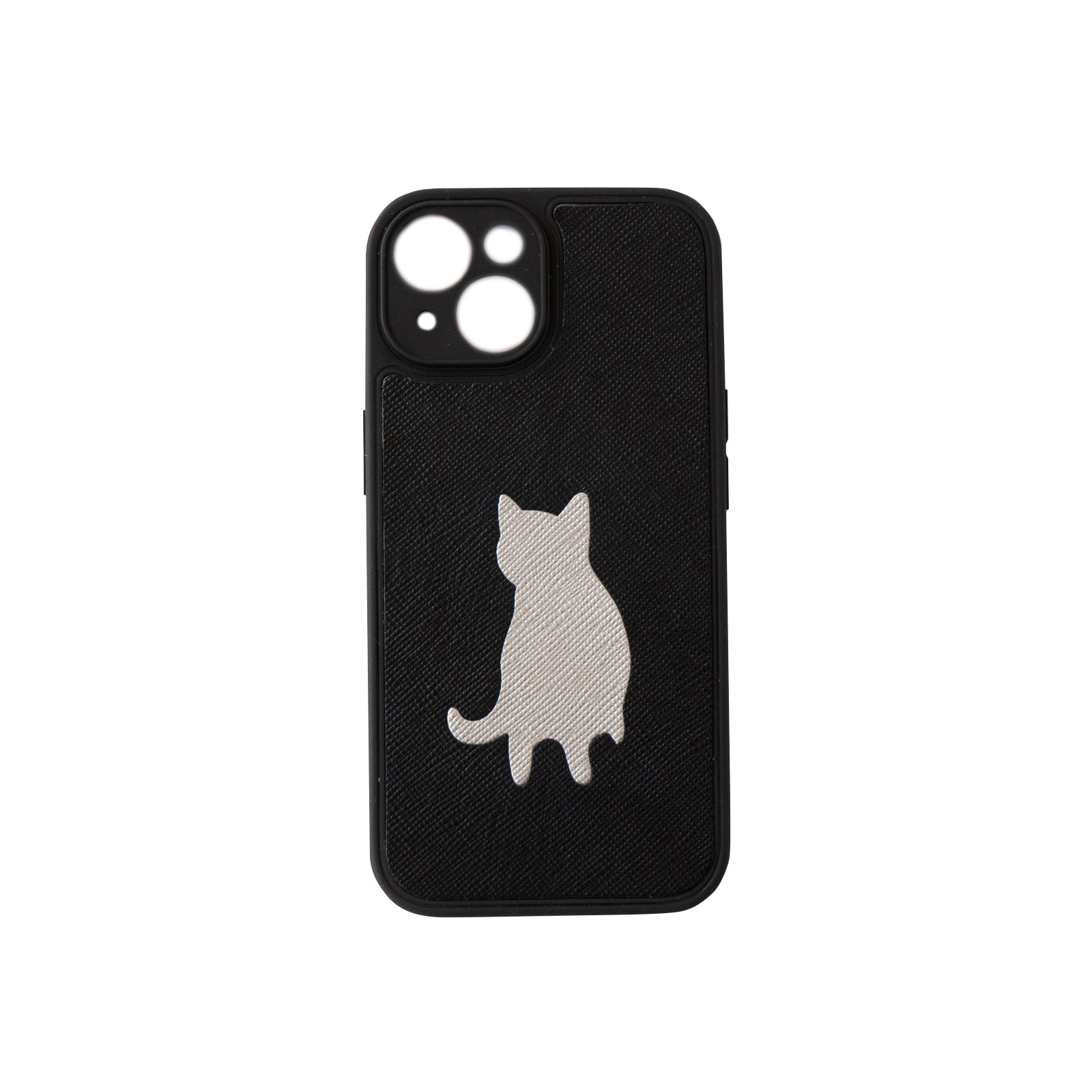 Nya iPhone Cover (for iPhone 16, 15, 14, 13 series) Cuir Saffian / Black