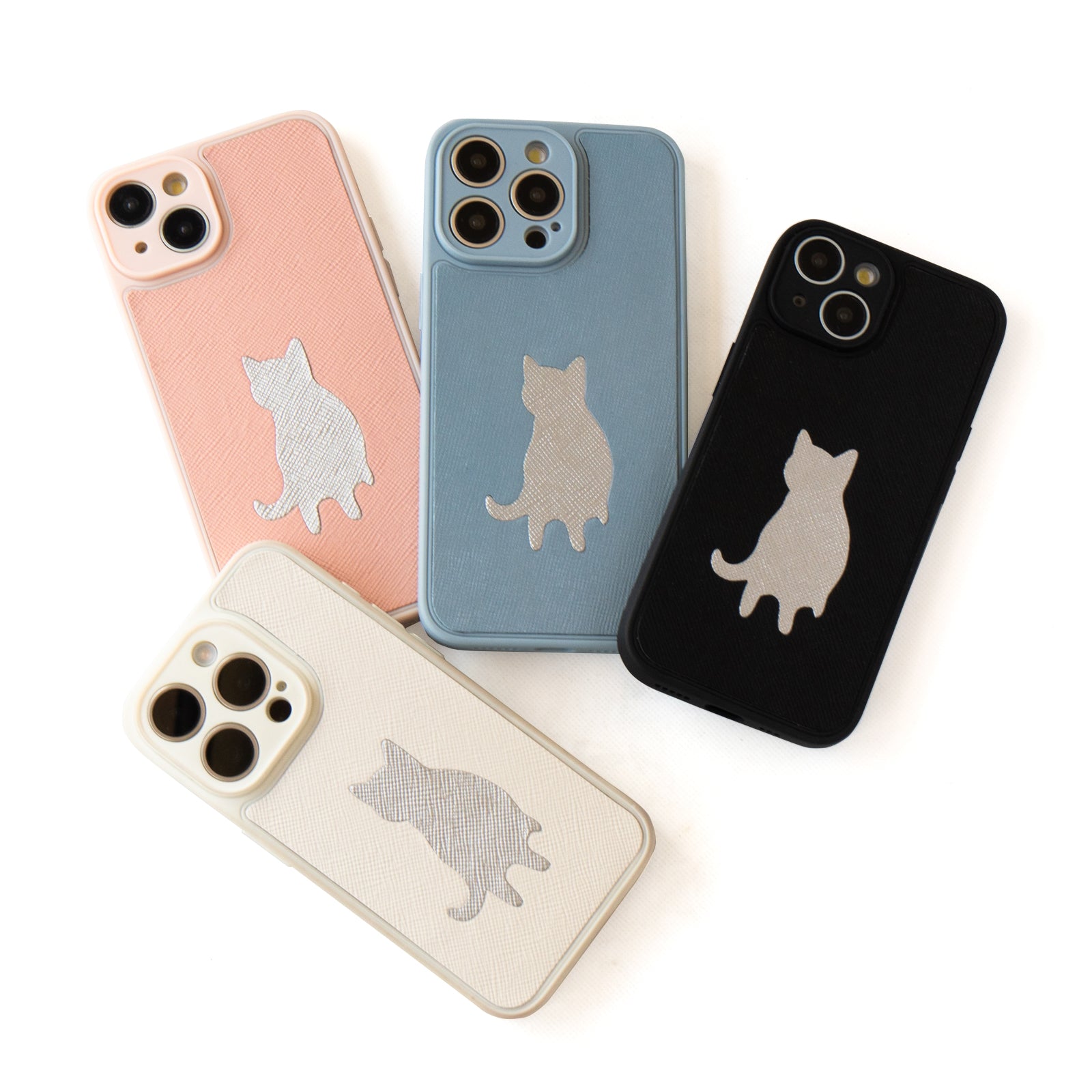 Nya iPhone Cover (for iPhone 16, 15, 14, 13 series) Cuir Saffian / Black
