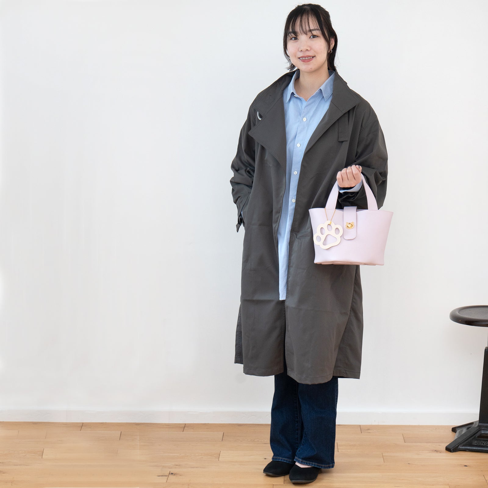 【3/20(金)20:00~ 数量限定】【さくらねこの日特別SET】バケットバッグ PAW (パウ) さくらねこチャームSET モーヴシルヴェスティン