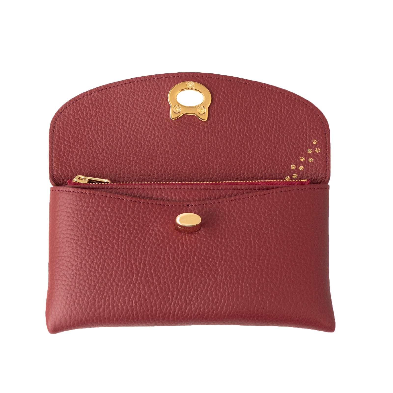 フラップウォレット・フルーニャ ロング キュイール・マッシュ / ボルドー