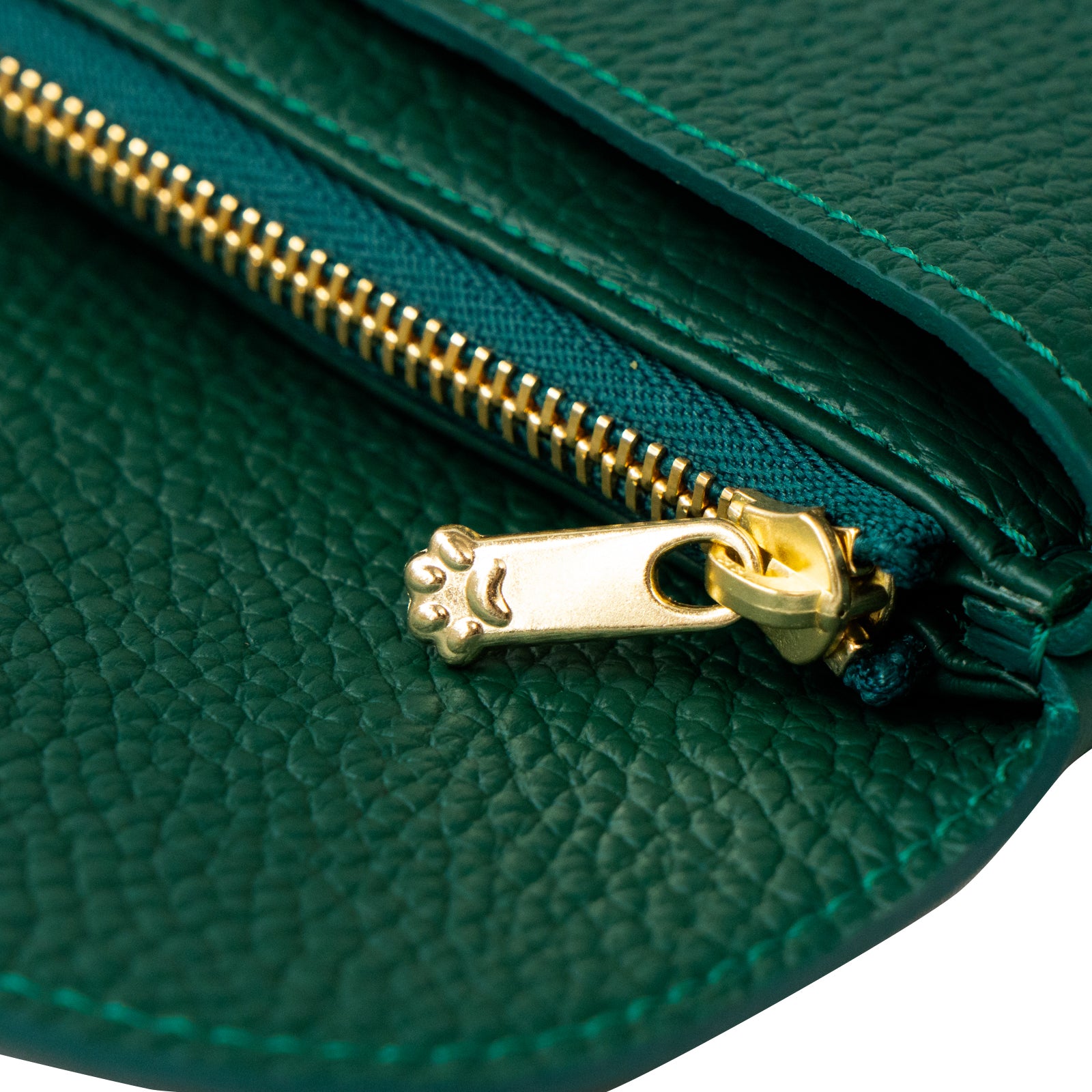 フラップウォレット・フルーニャ ロング キュイール・マッシュ / エメラルド