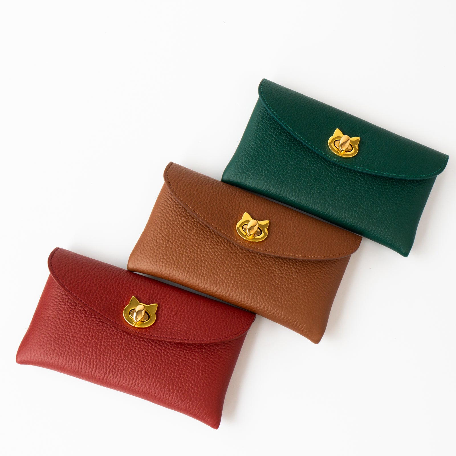 フラップウォレット・フルーニャ ロング キュイール・マッシュ / ボルドー