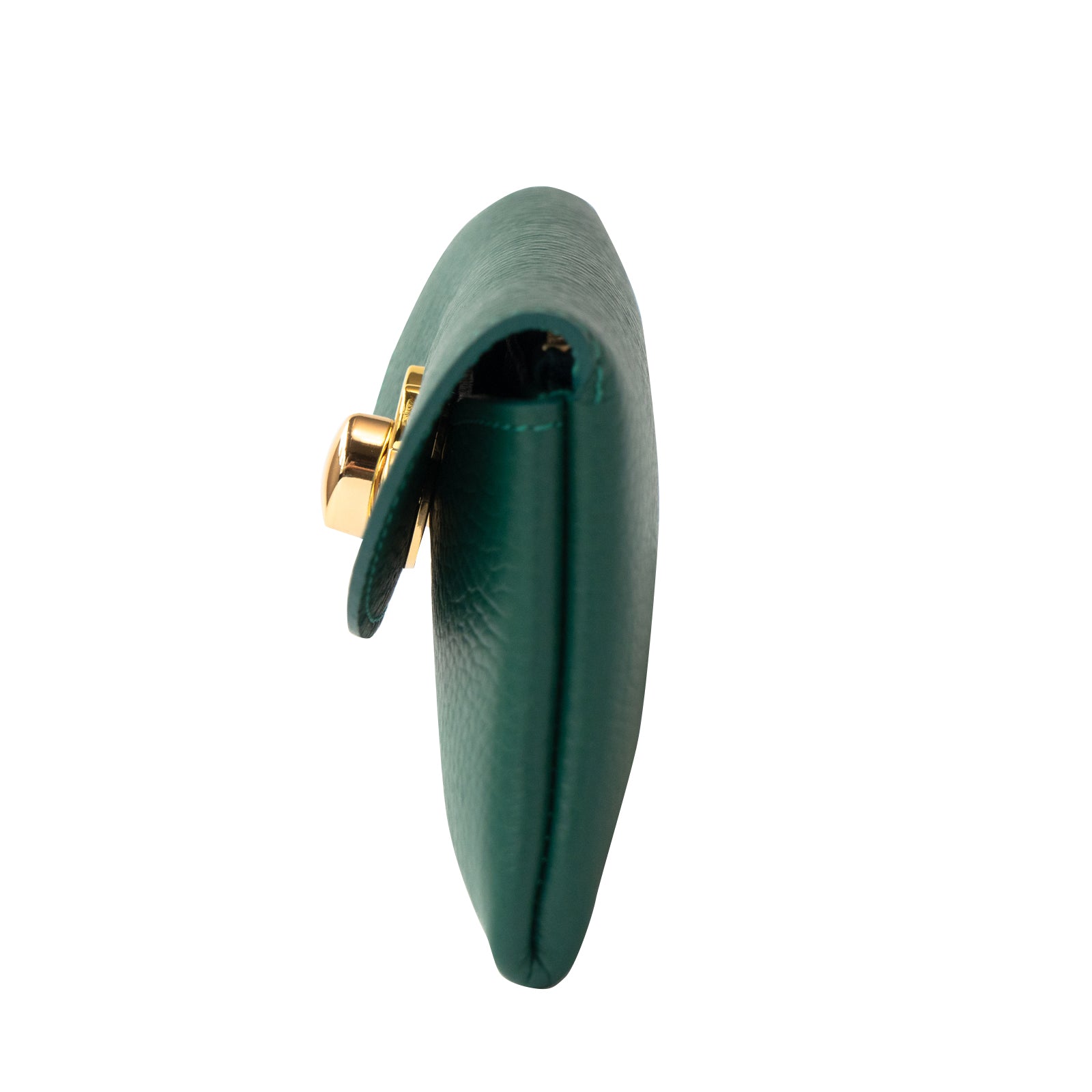 フラップウォレット・フルーニャ ミディアム キュイール・マッシュ / エメラルド