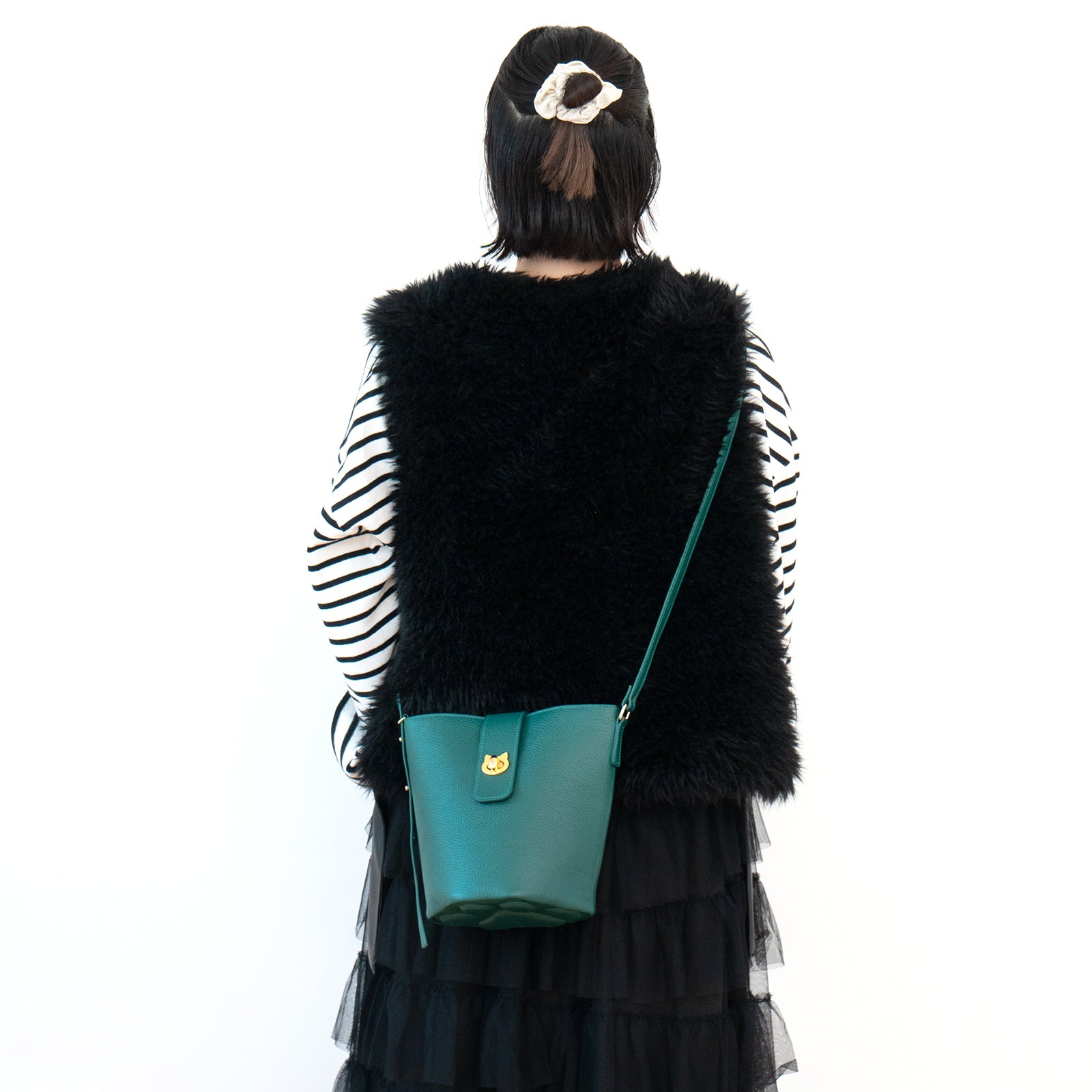 ショルダーバッグ PAW (パウ) キュイール・マッシュ / エメラルド