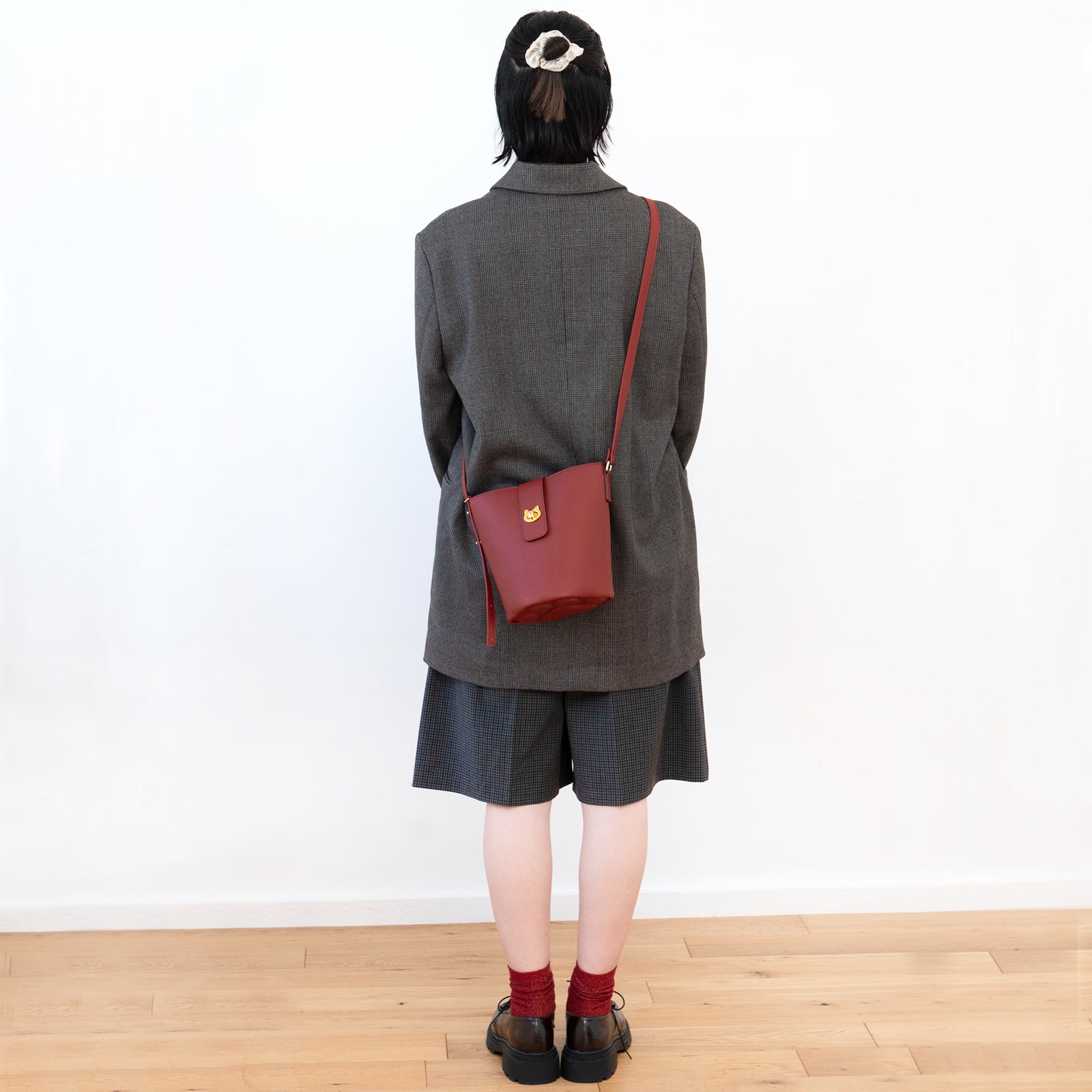 ショルダーバッグ PAW (パウ) キュイール・マッシュ / ボルドー