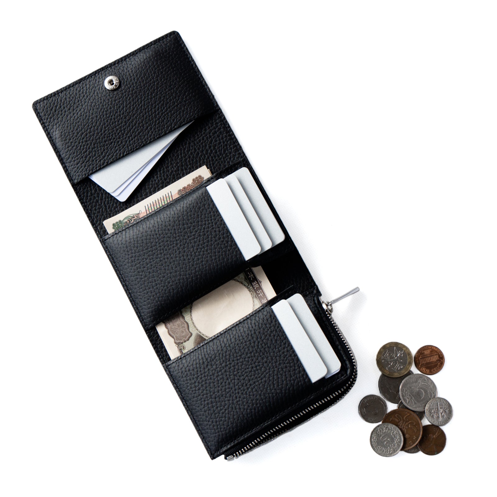 【おつとめ品セール】ハンディウォレット・オペラ リリィ グランデ 箔パイソン / シルバーブラック