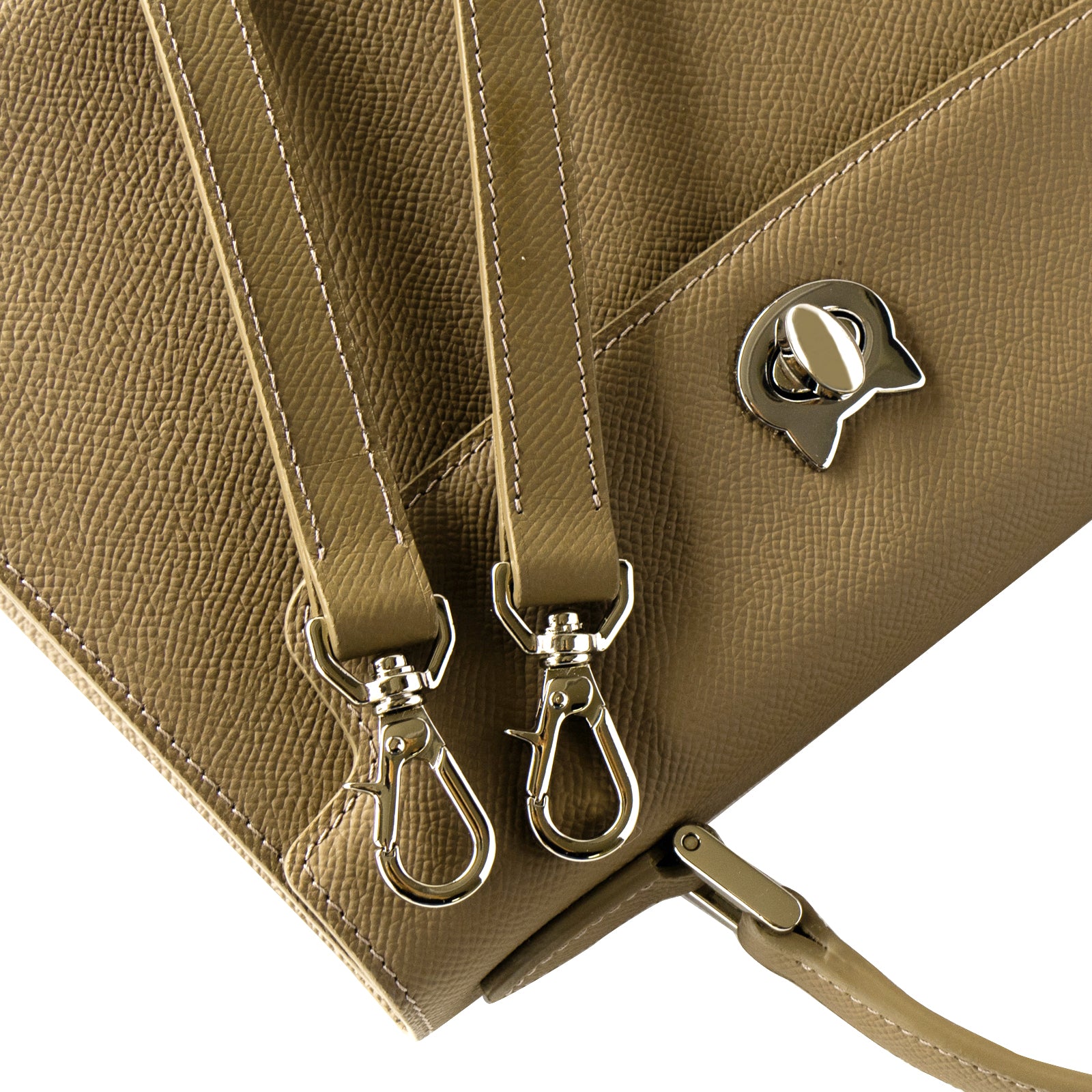 Handbag Nyanpanera 25 Cuir Minerva / Etoupe