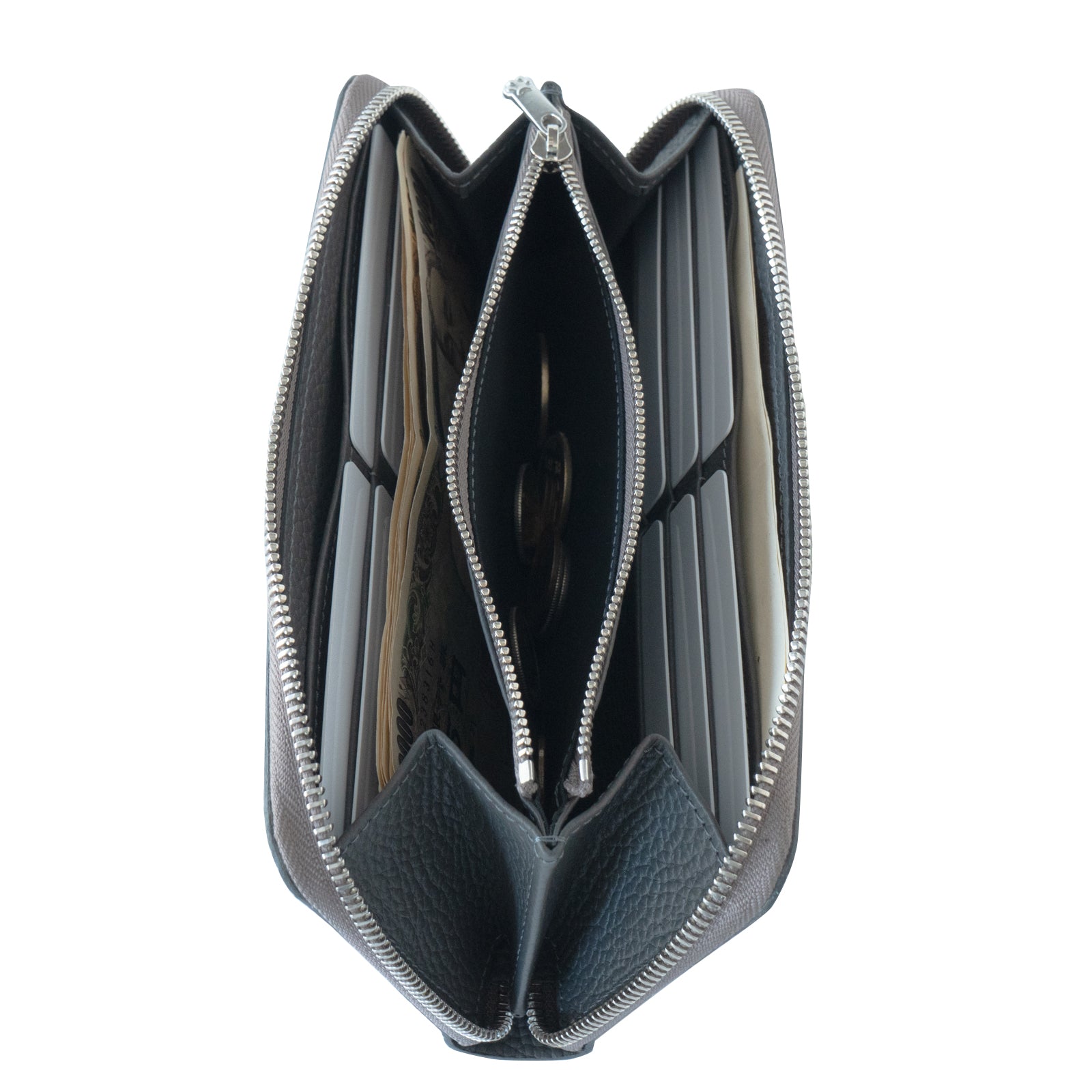 【12/7(日)22:00~ 26時間限定販売】【数量限定】PAWラウンドファスナー長財布 キュイール・マッシュ / グラファイト