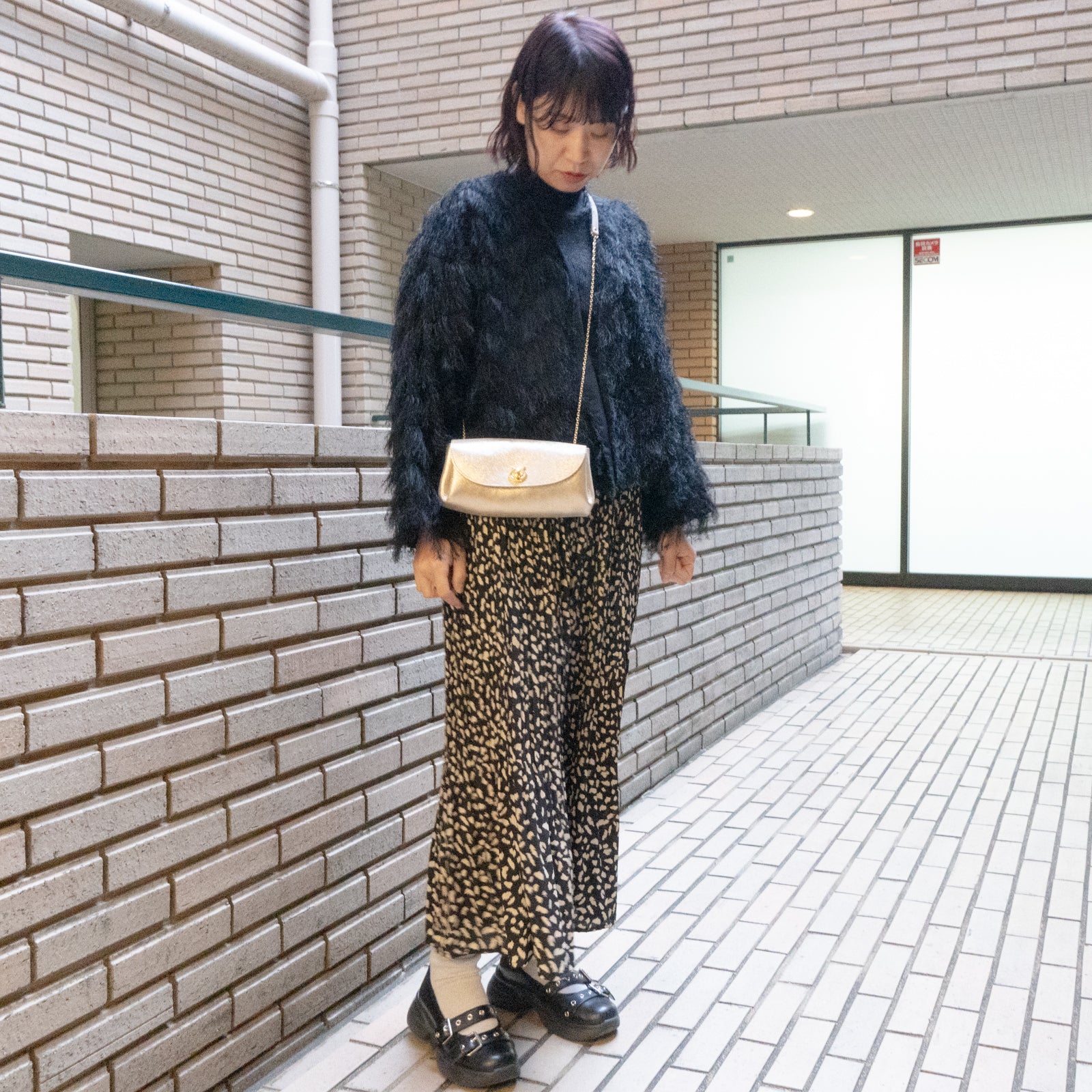 キラキラシェルポシェット CAT   / ゴールド