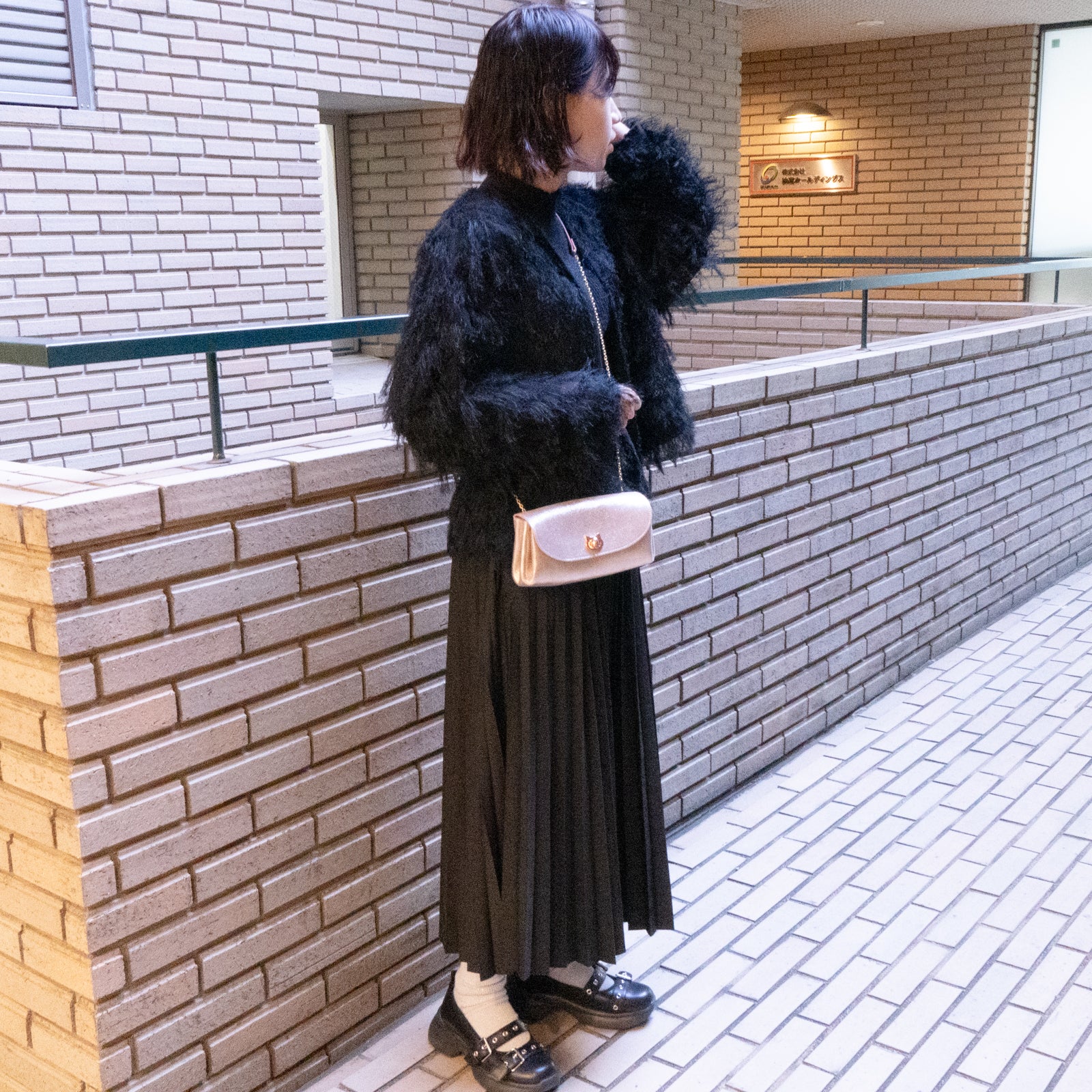 【数量限定】キラキラシェルポシェット CAT / ローズゴールド